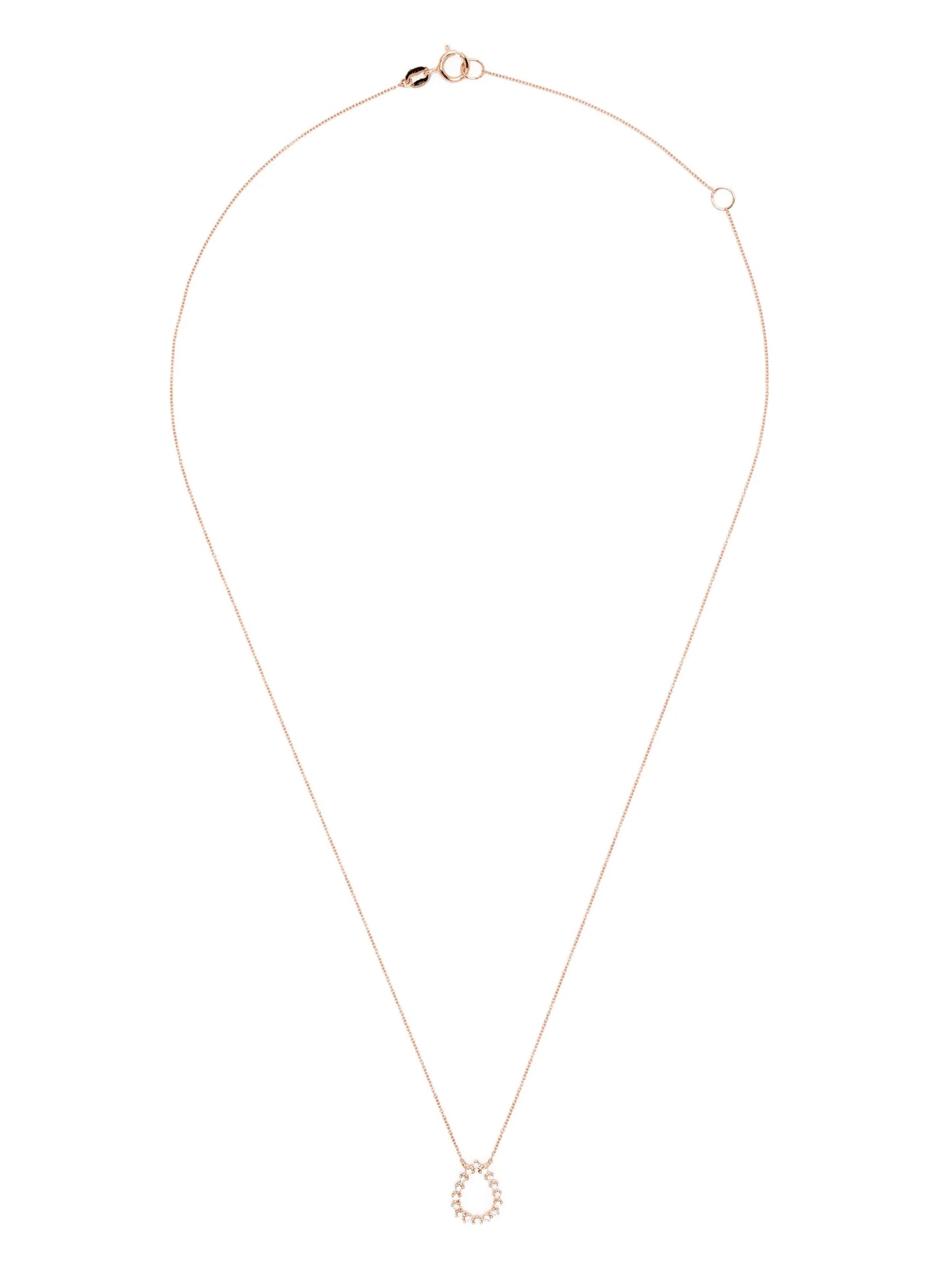 14kt rose gold Vivienne Lily Teardrop diamond necklace
