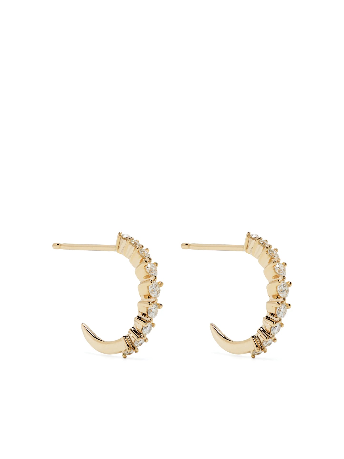14kt yellow gold Vivien Lily diamond huggie earrings