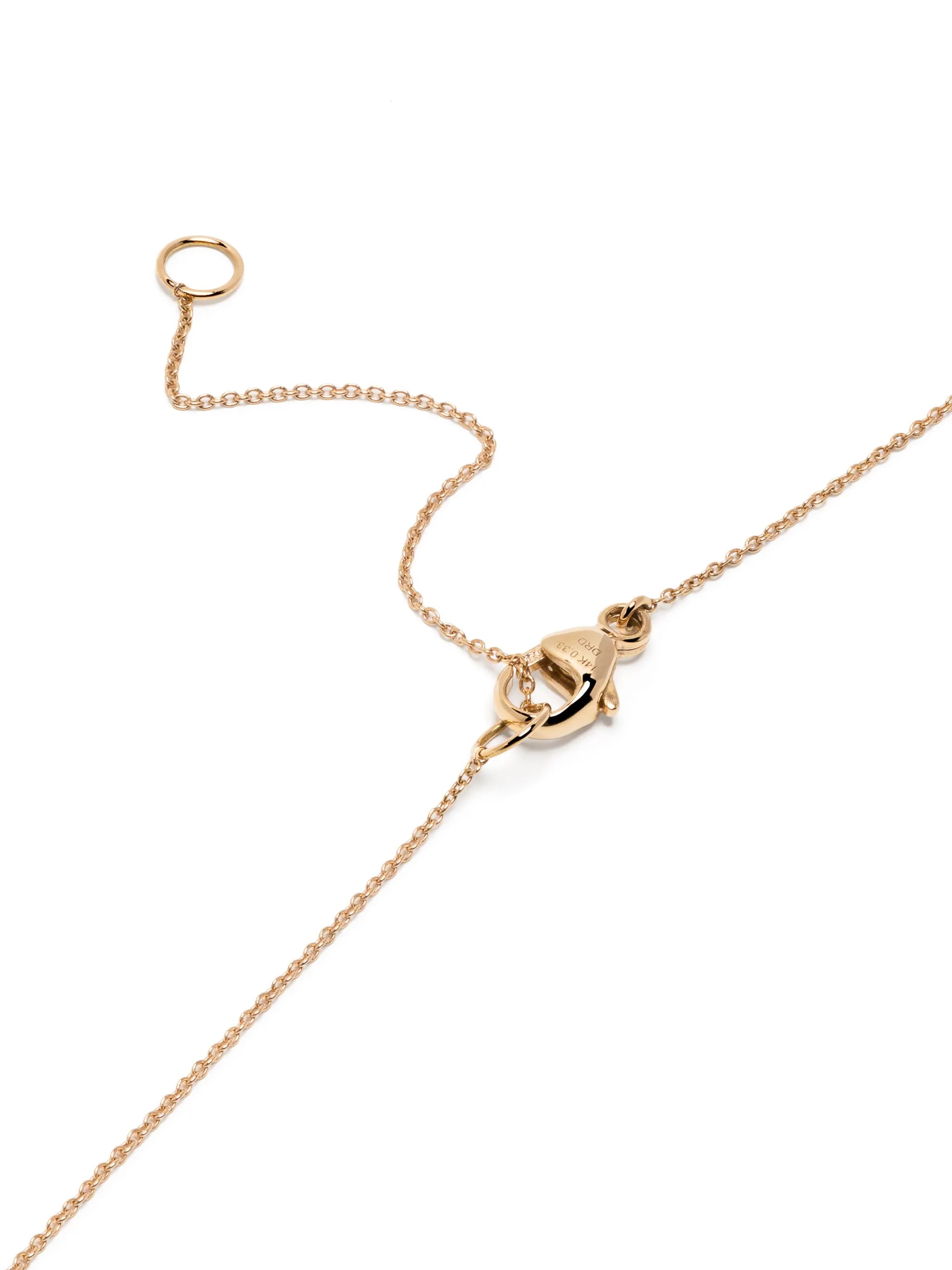 14kt rose gold Sadie Pearl diamond charm necklace