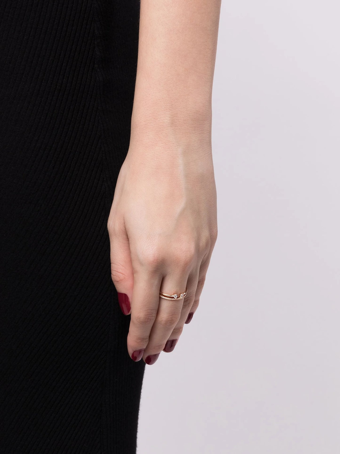 14kt rose gold Alexa Jordyn Double-Row diamond ring