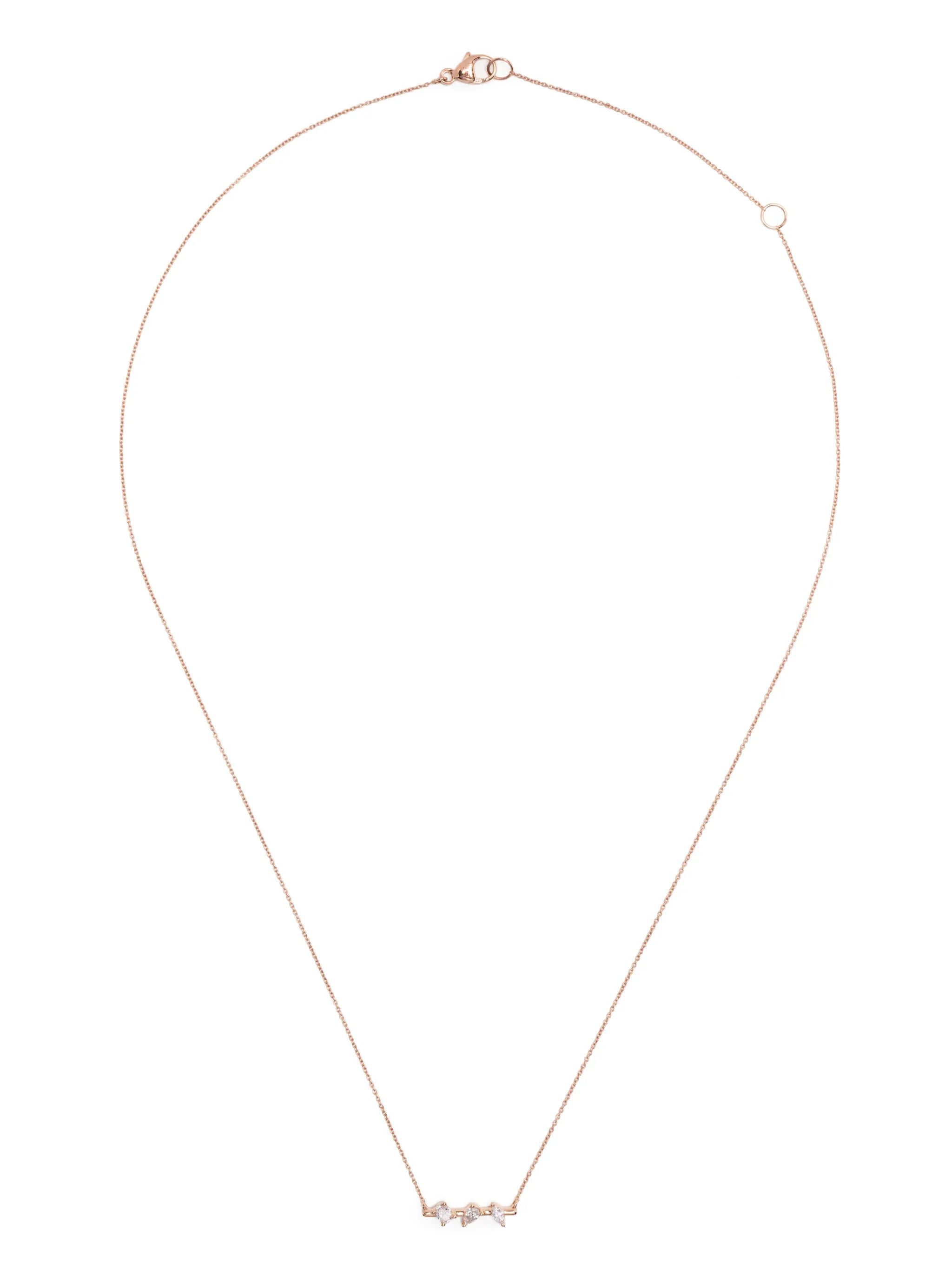14kt rose gold Alexa Jordyn diamond necklace
