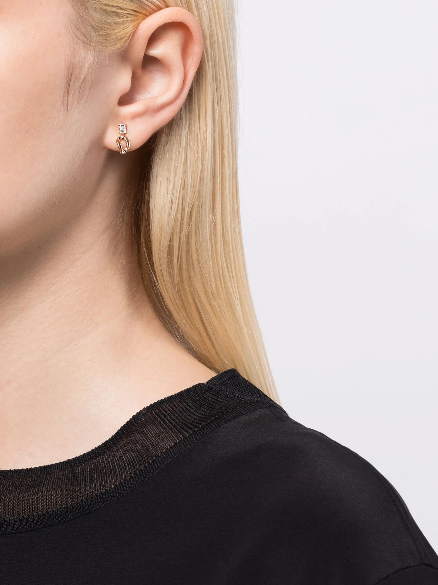 14kt rose gold Remi Florence diamond drop earrings