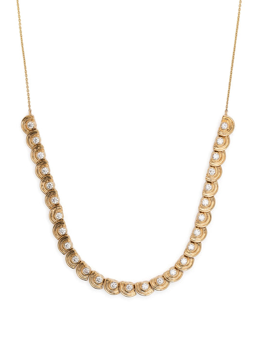 14kt yellow gold Nana Bernice diamond tennis necklace