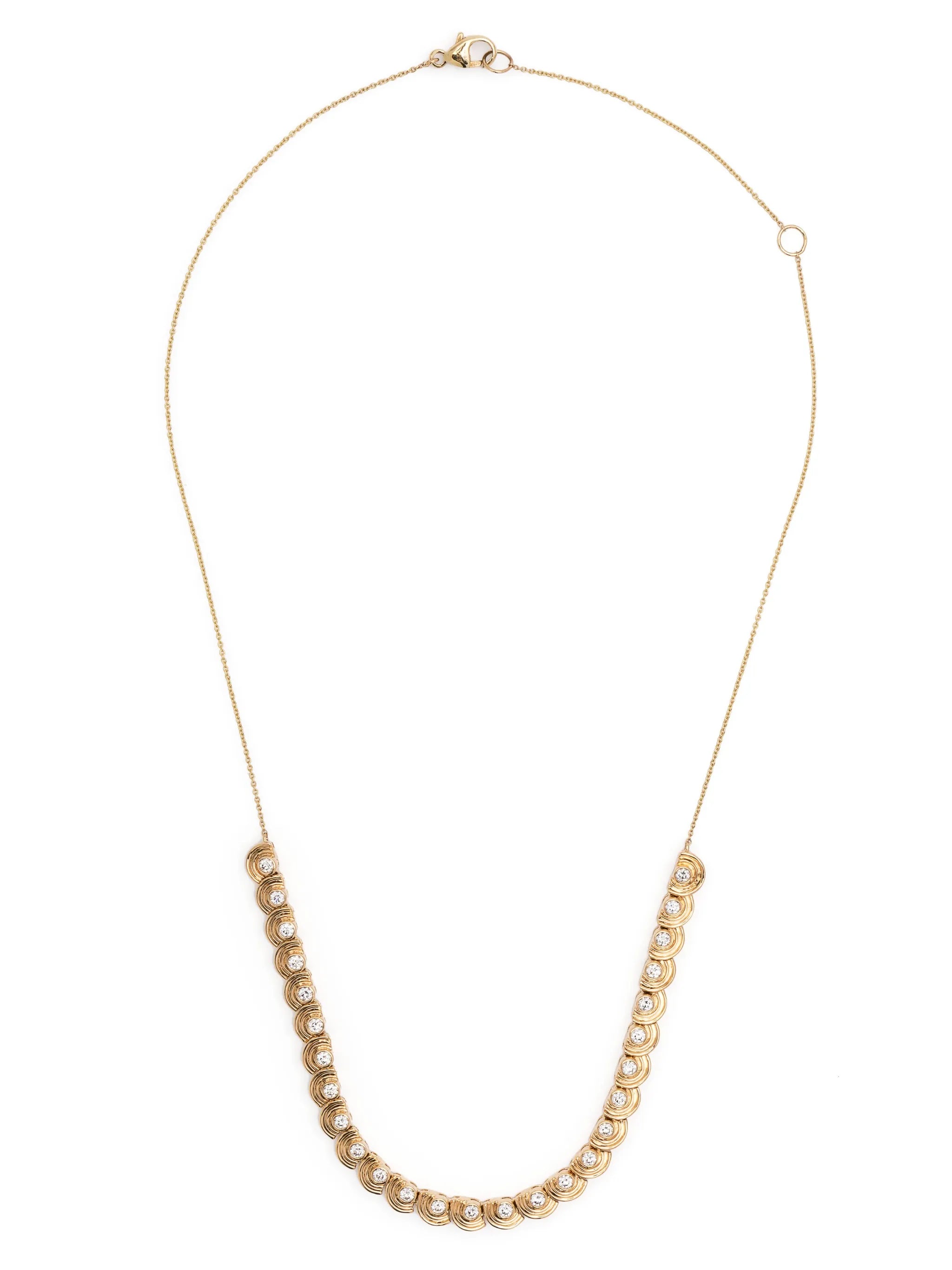 14kt yellow gold Nana Bernice diamond tennis necklace