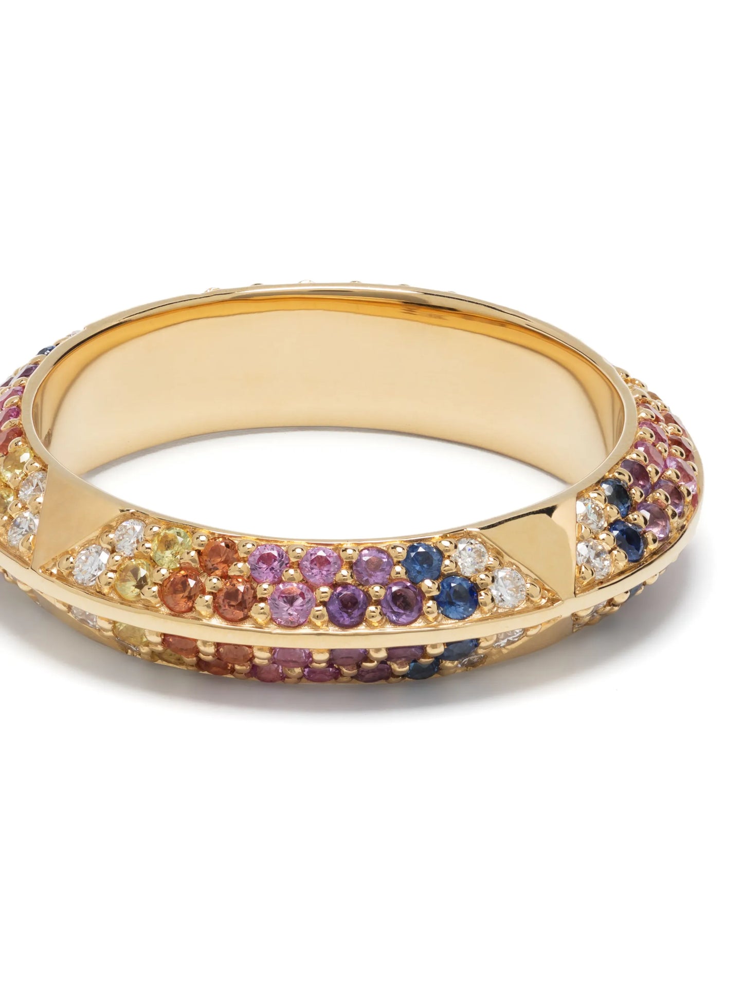 18kt yellow gold Rosa sapphire and amethystColo ring