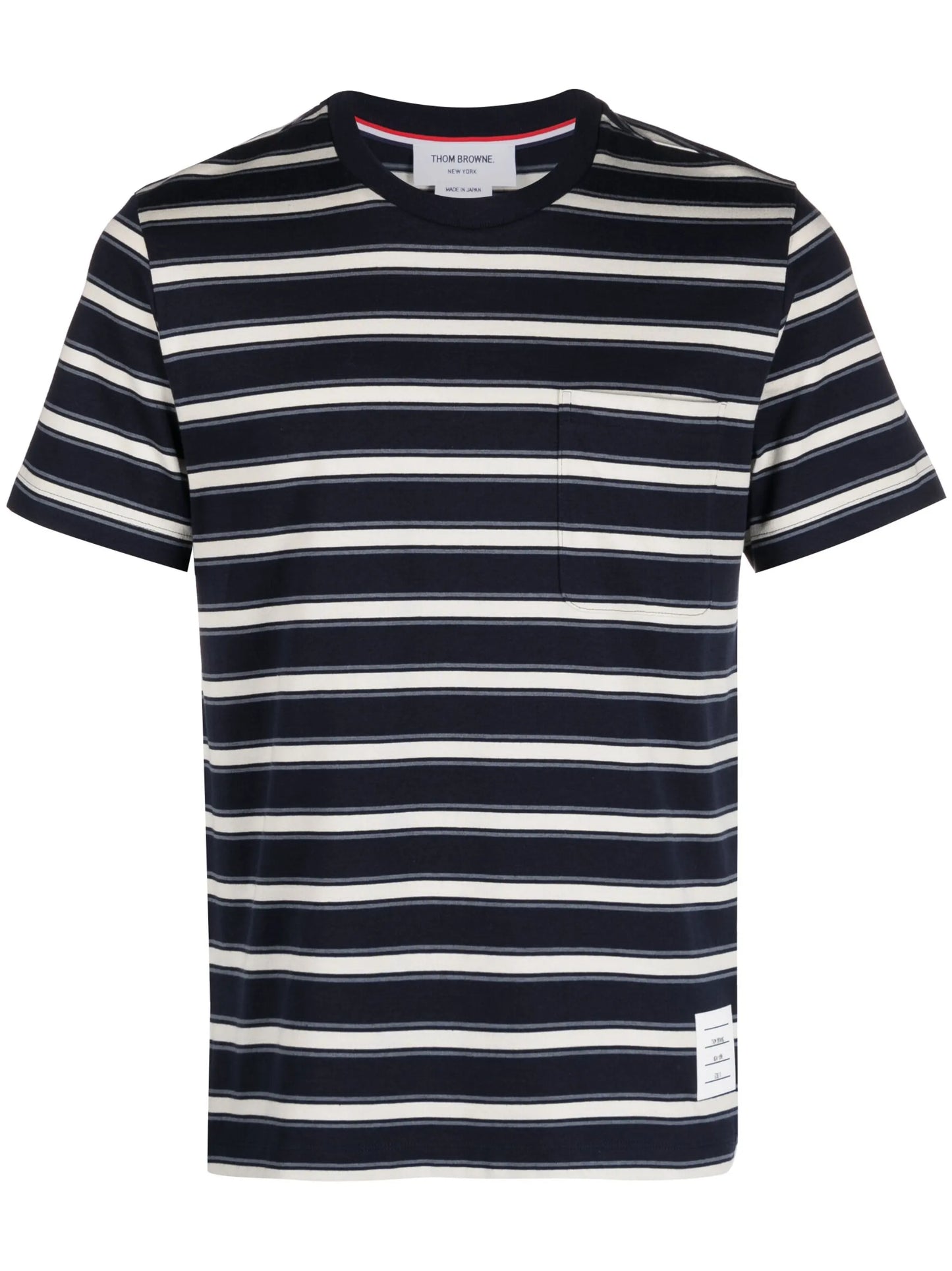 stripe-pattern cotton T-shirt