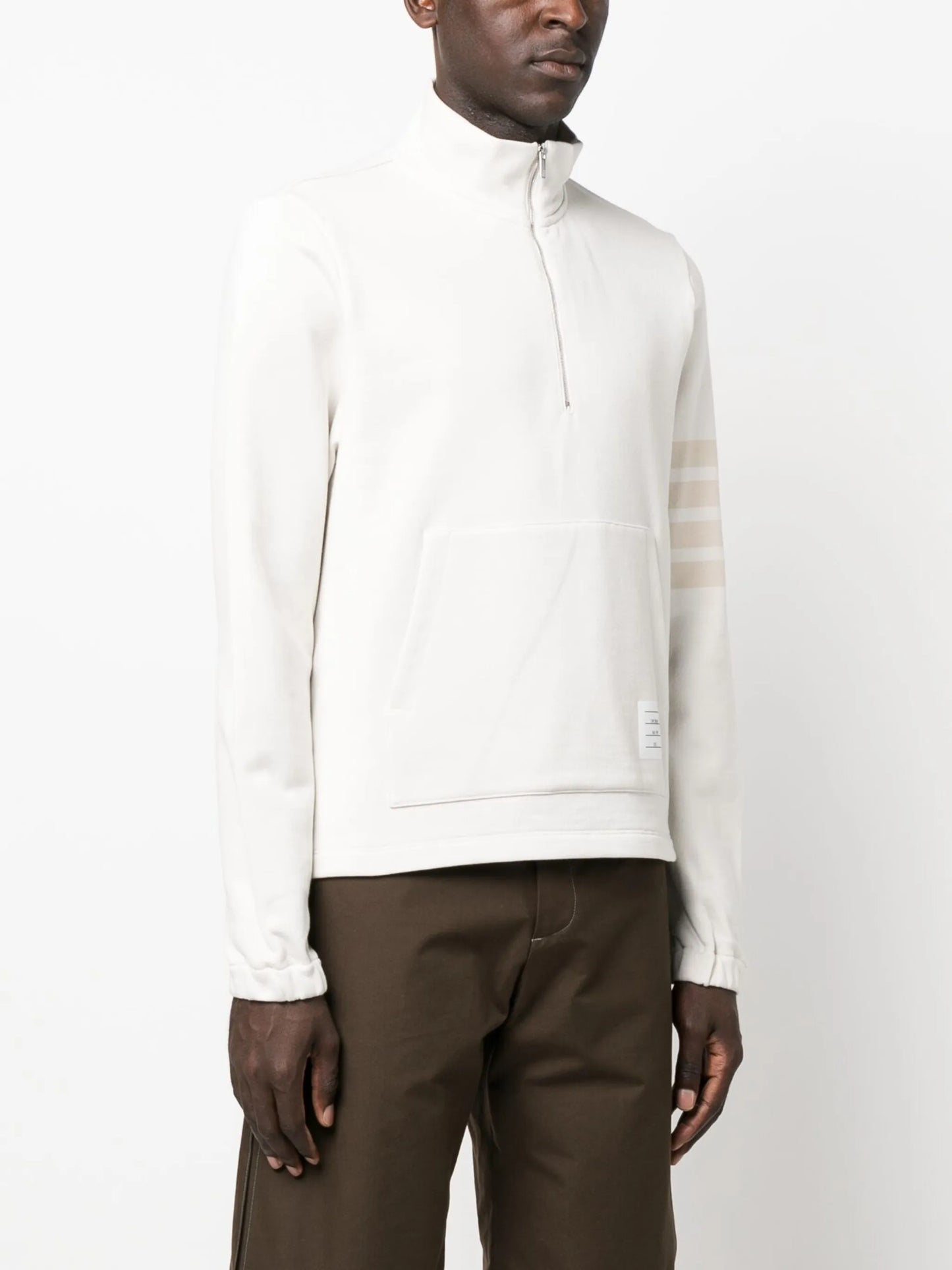 4-Bar stripe half-zip sweatshirt