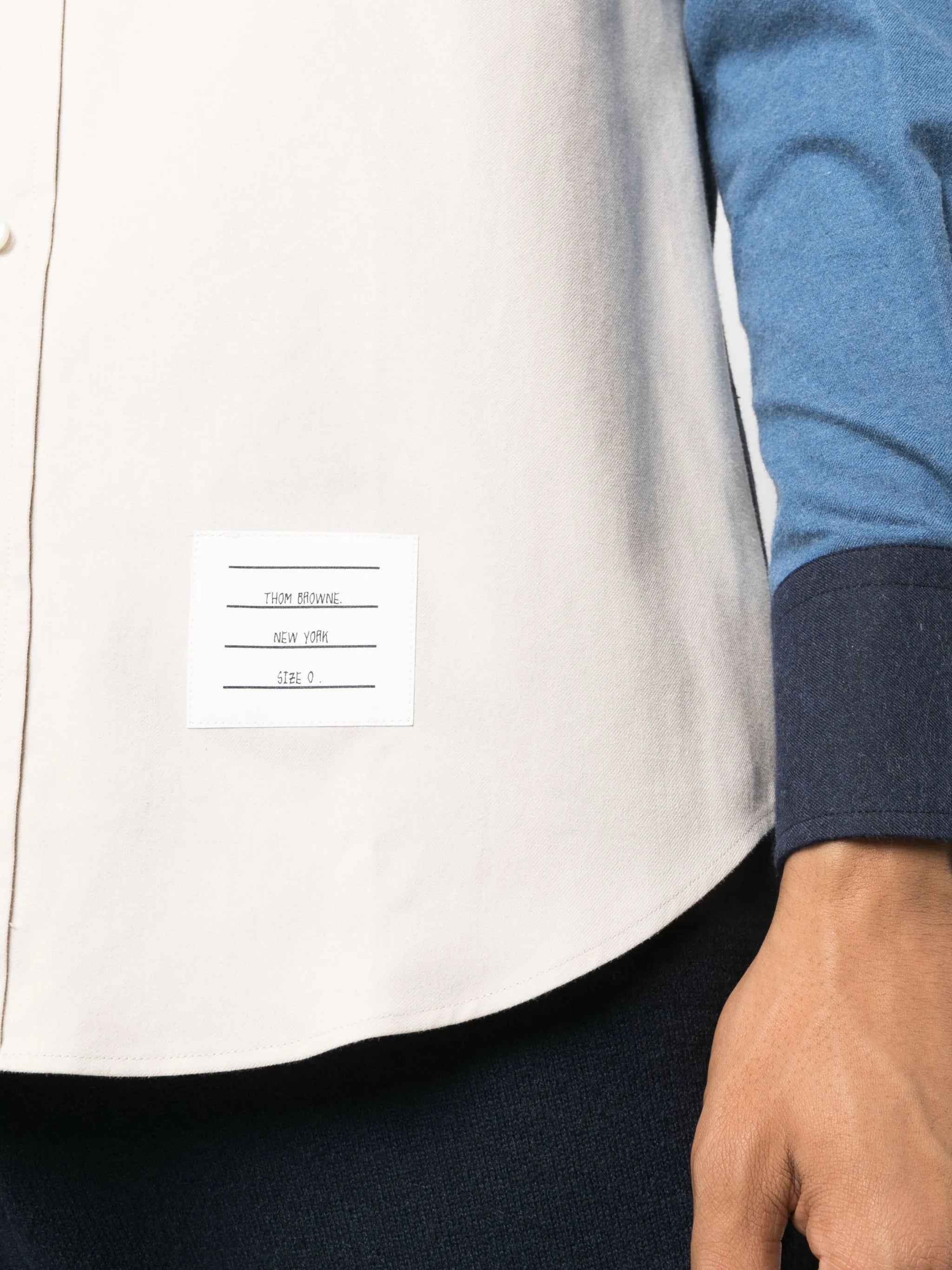 colour-block flannel shirt