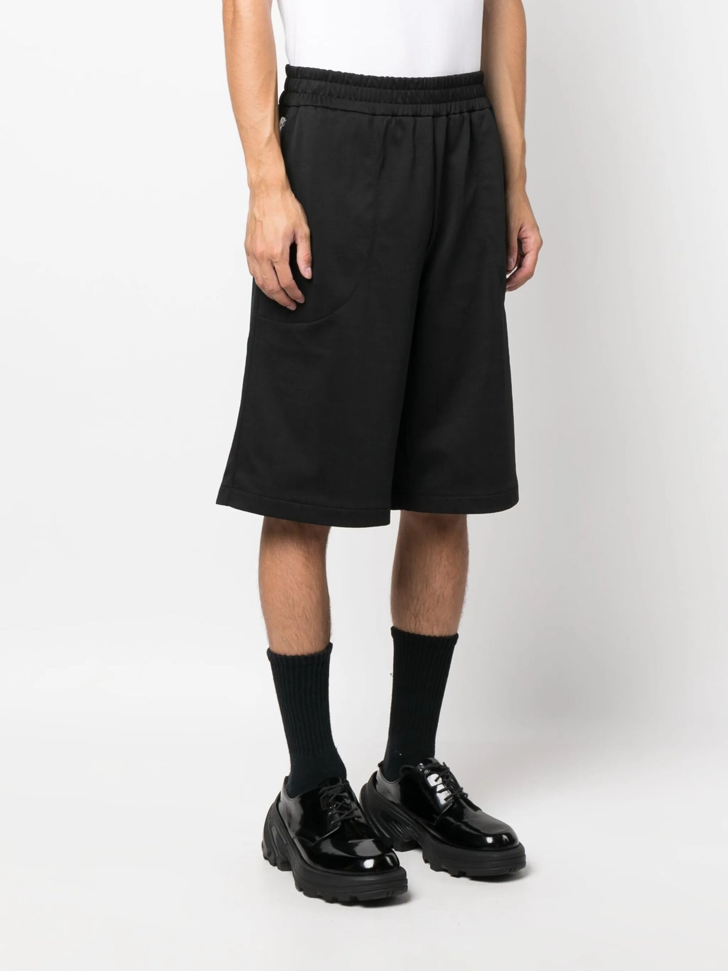 knee-length tailored shorts