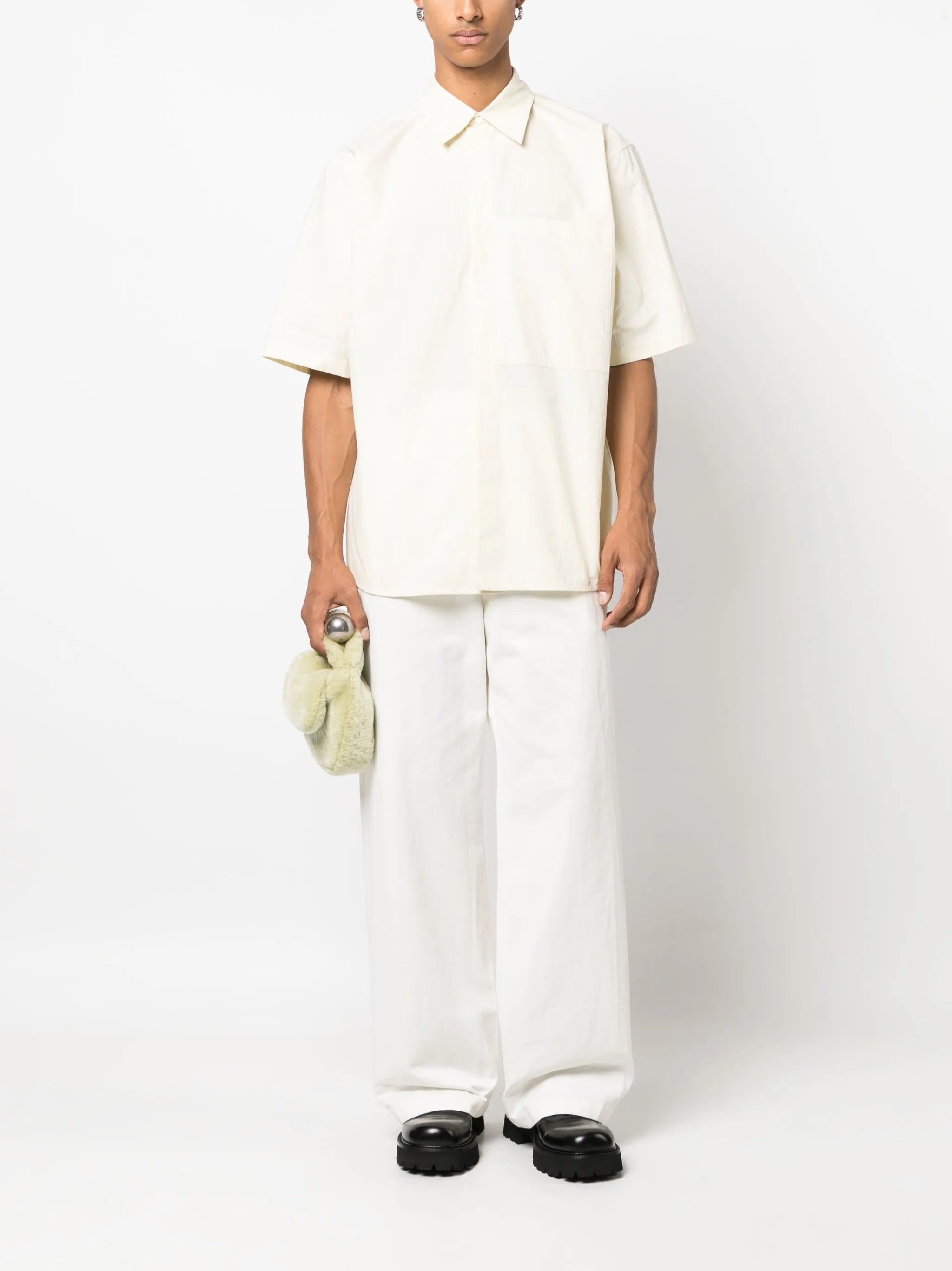 patch-pocket cotton shirt