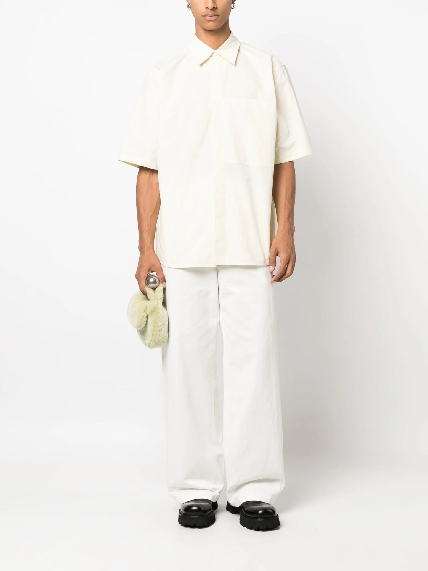 patch-pocket cotton shirt