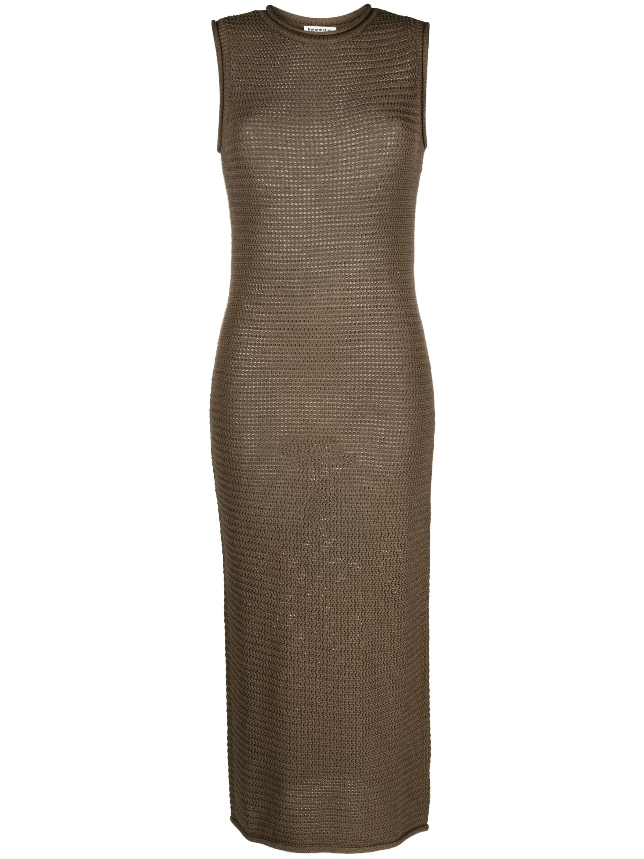 open-knit organic-cotton dress