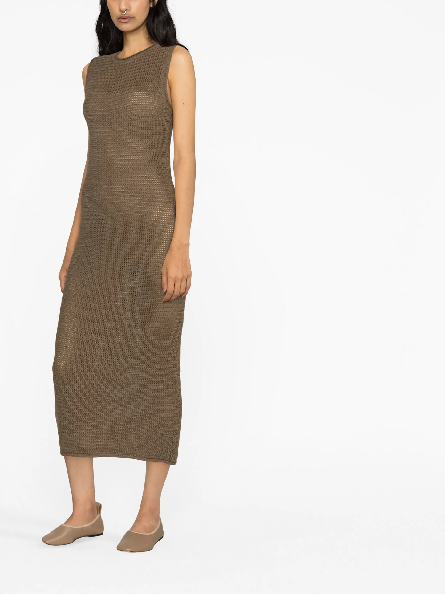 open-knit organic-cotton dress