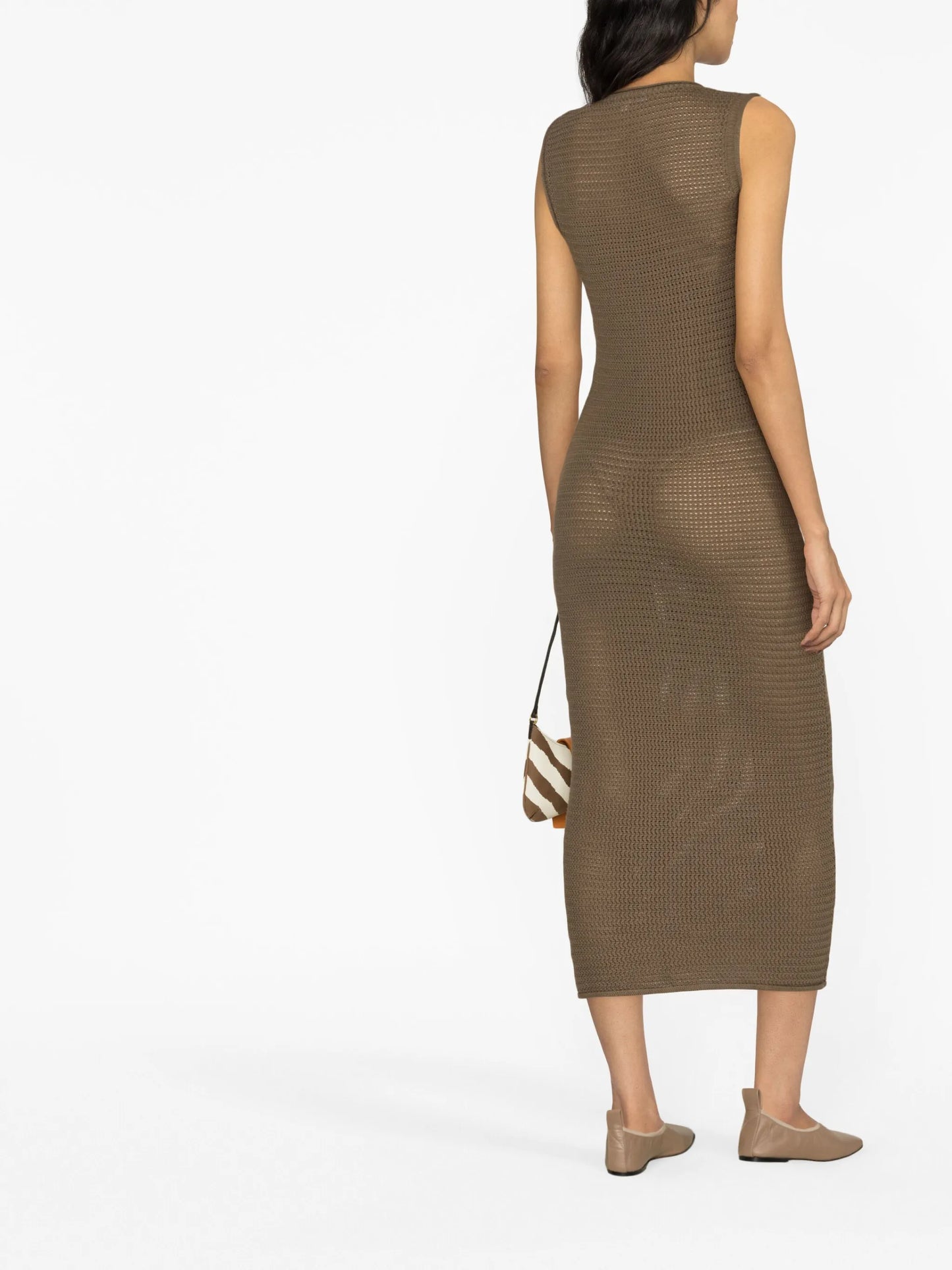 open-knit organic-cotton dress