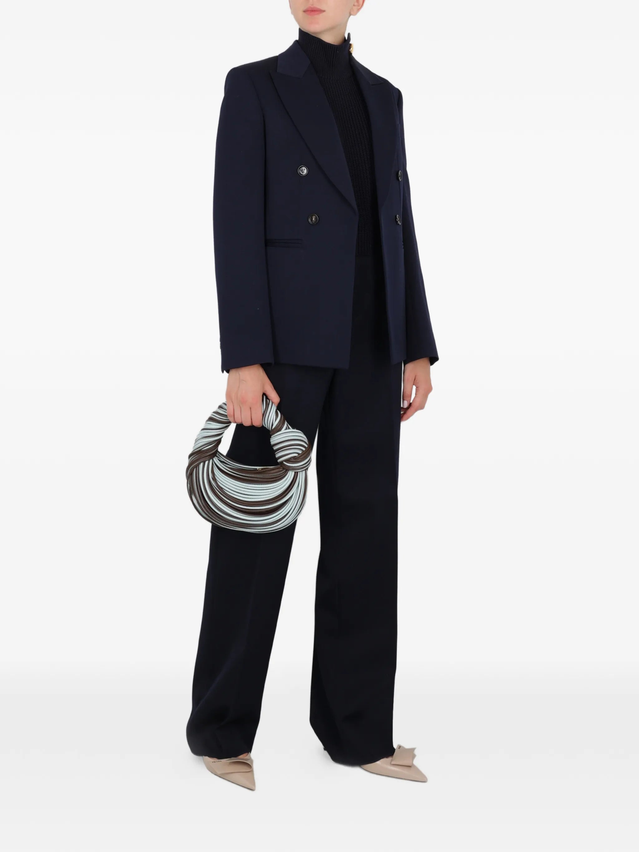Jodie tubular leather mini tote bag