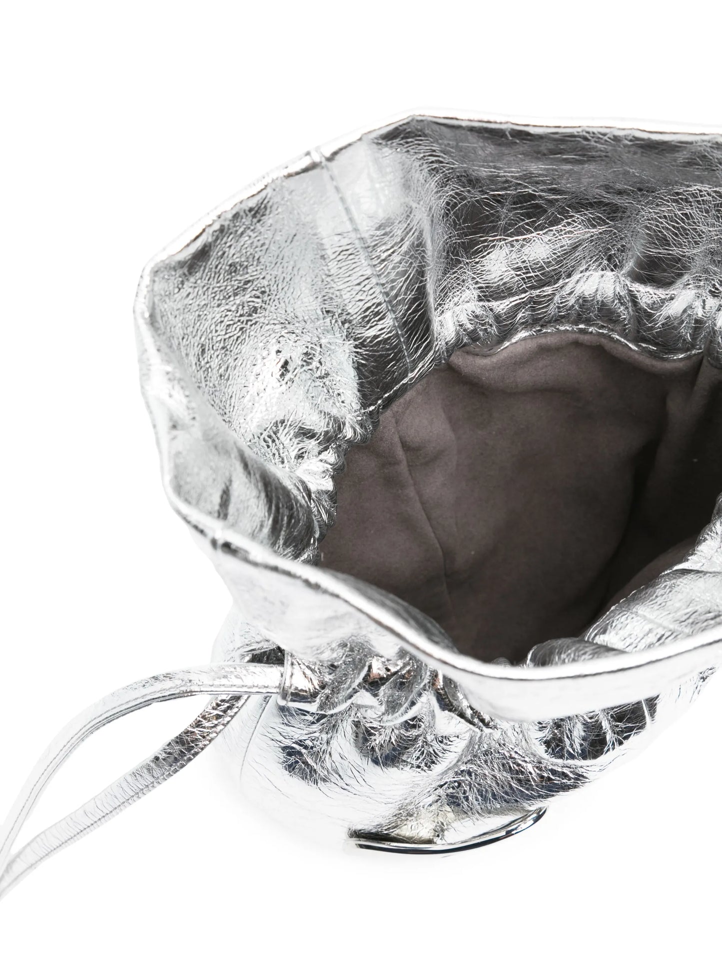 Chrome Splash leather bucket bag