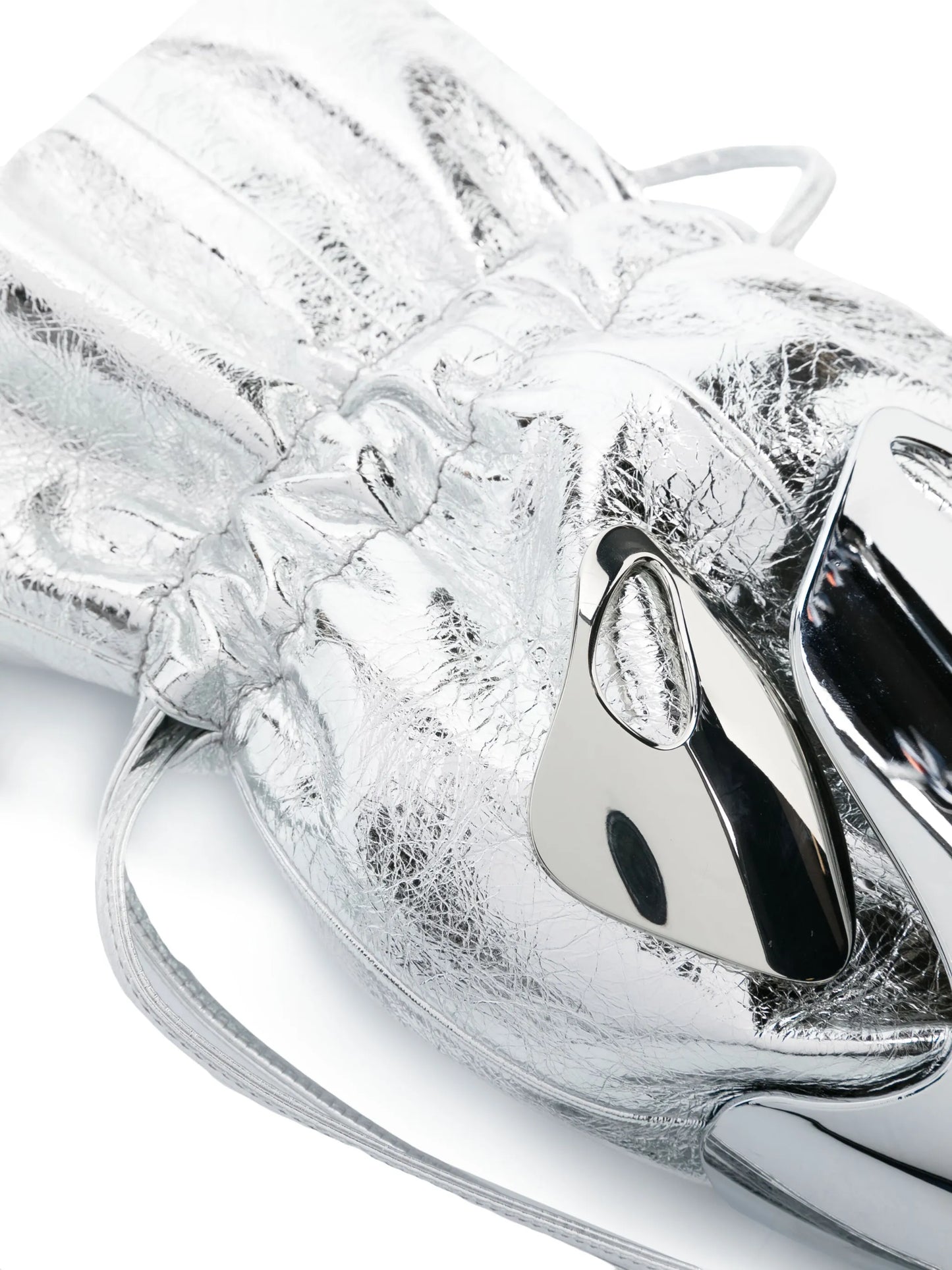 Chrome Splash leather bucket bag