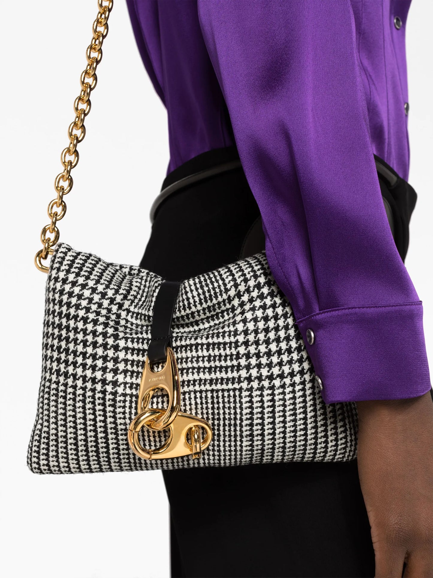 small Carine checked wool bag