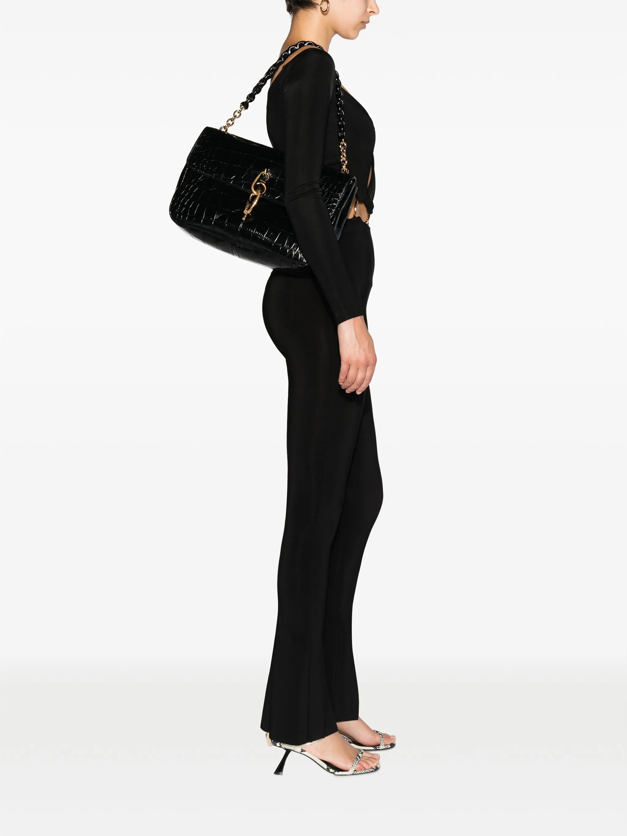 large Carine leather shoulder bag