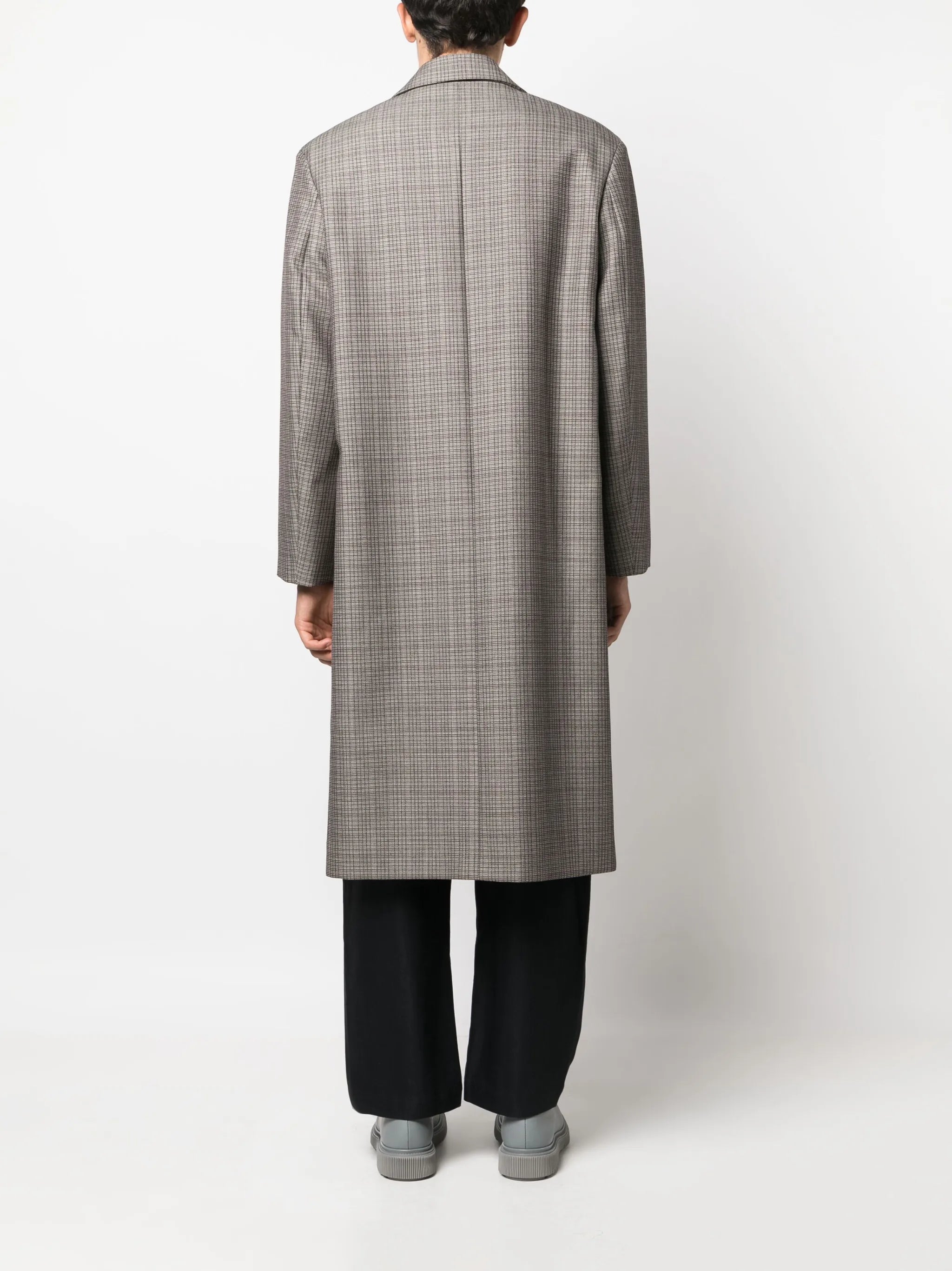 checked wool coat