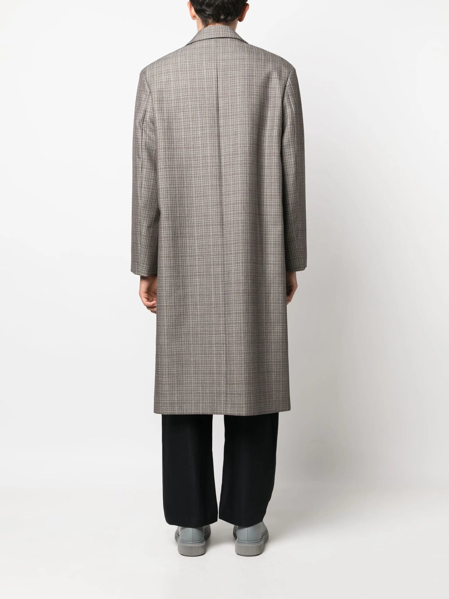 checked wool coat