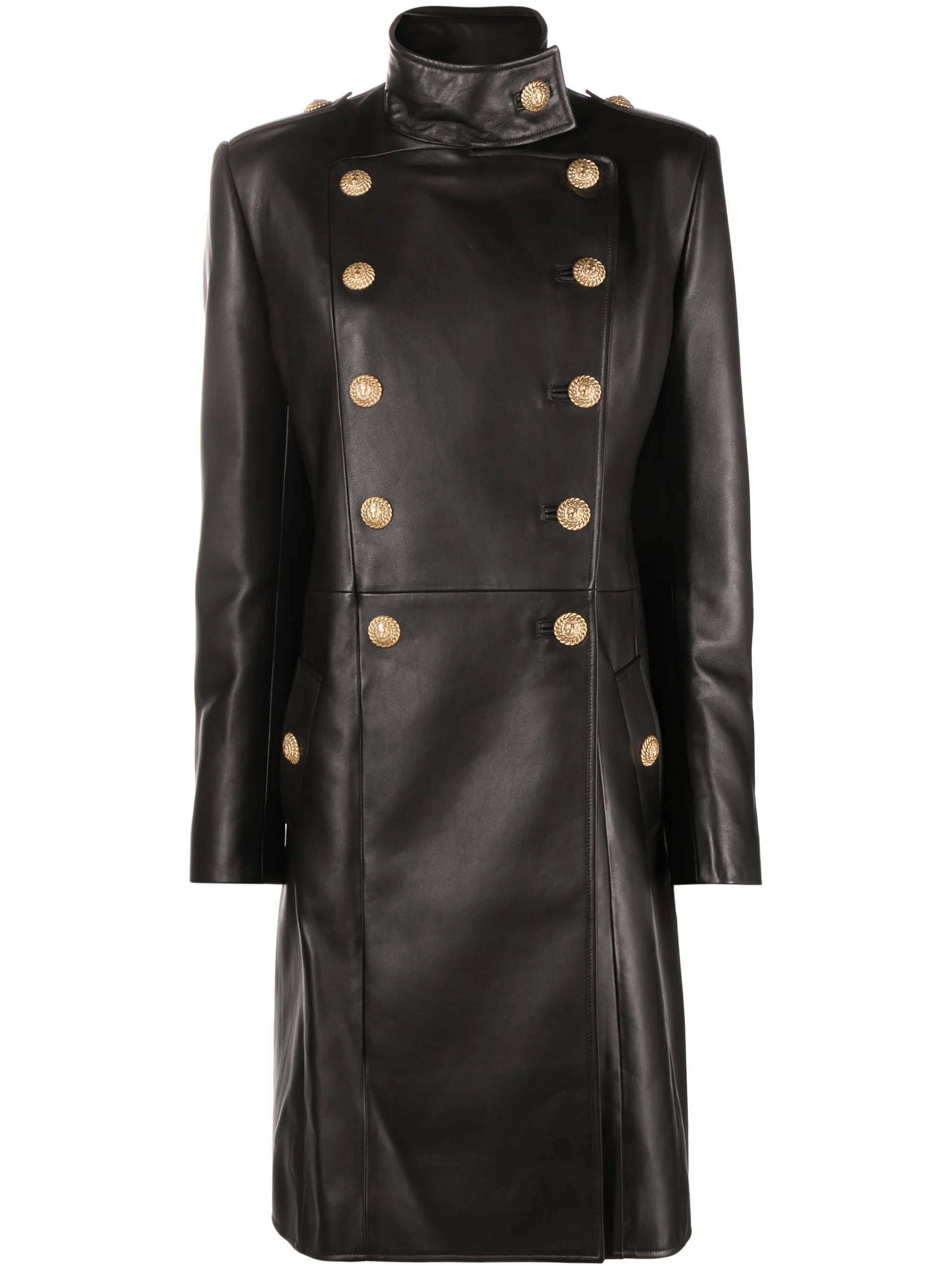 double-breasted button coat