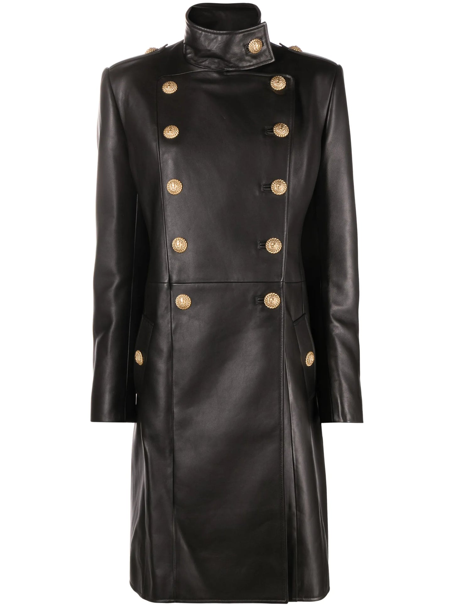 double-breasted button coat
