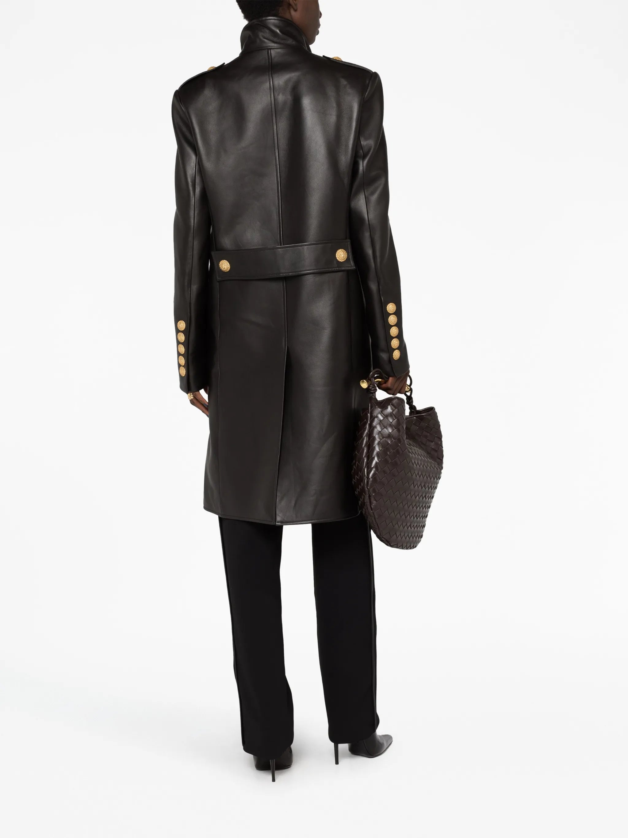 double-breasted button coat