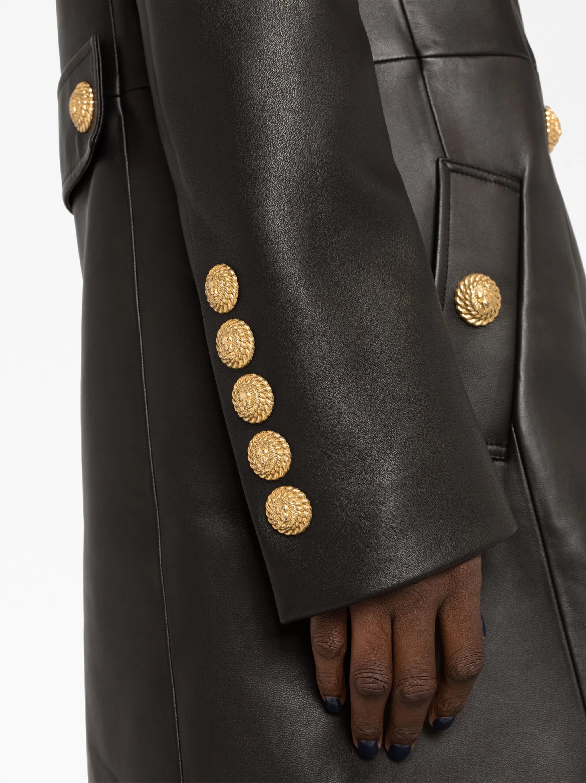 double-breasted button coat