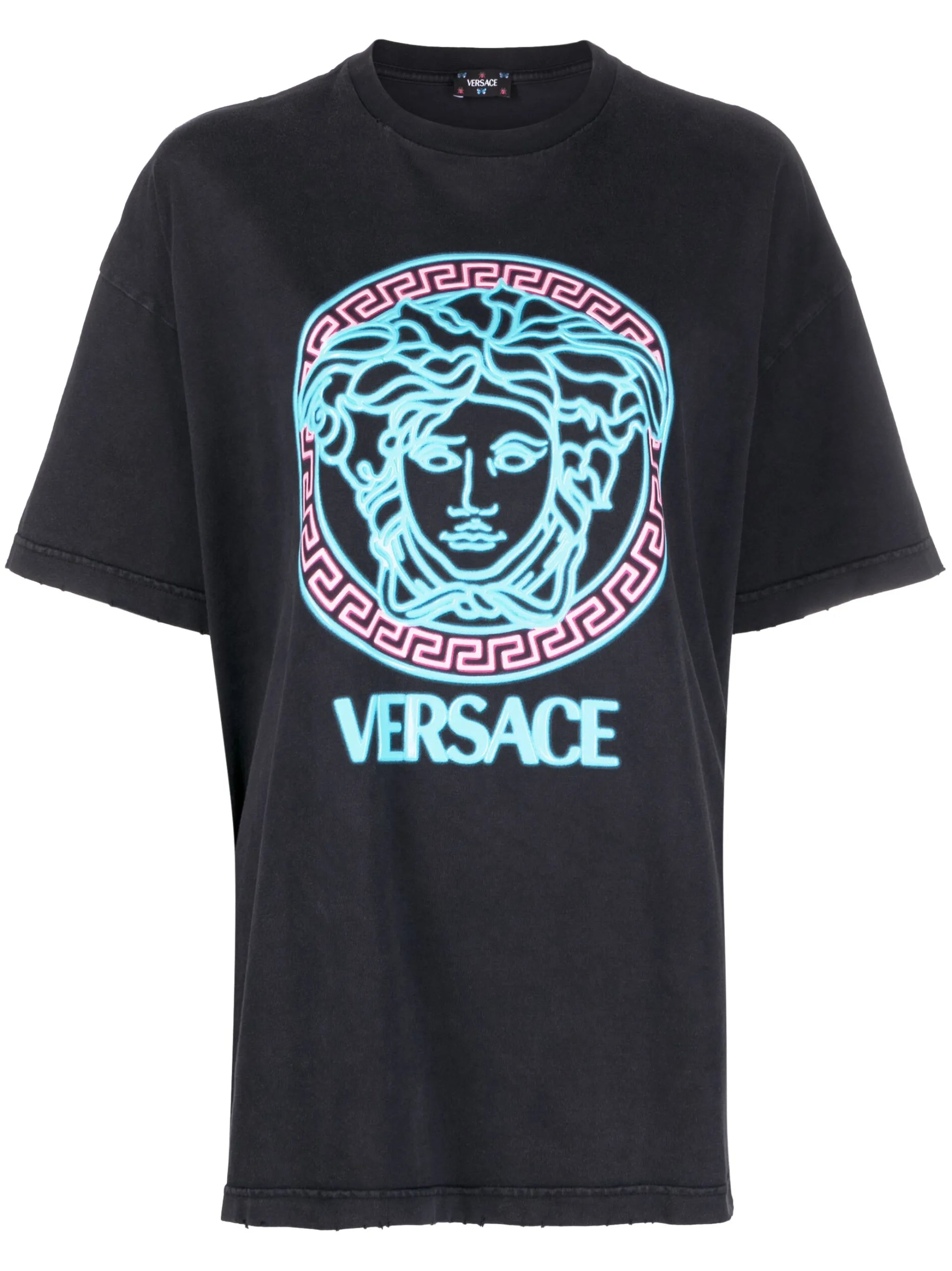 Medusa-appliqué cotton T-shirt