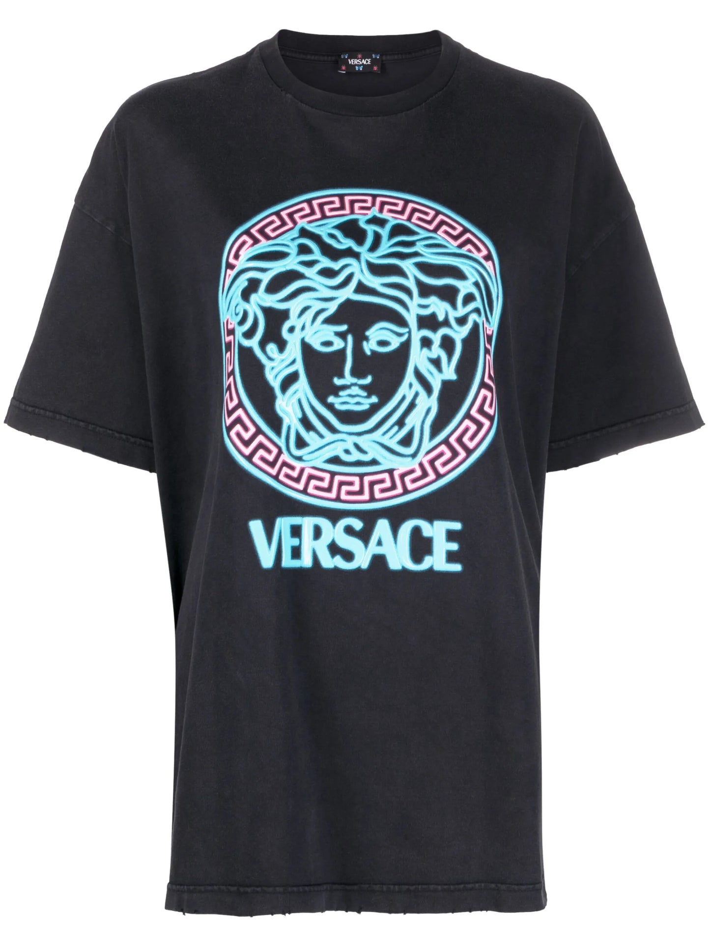 Medusa-appliqué cotton T-shirt
