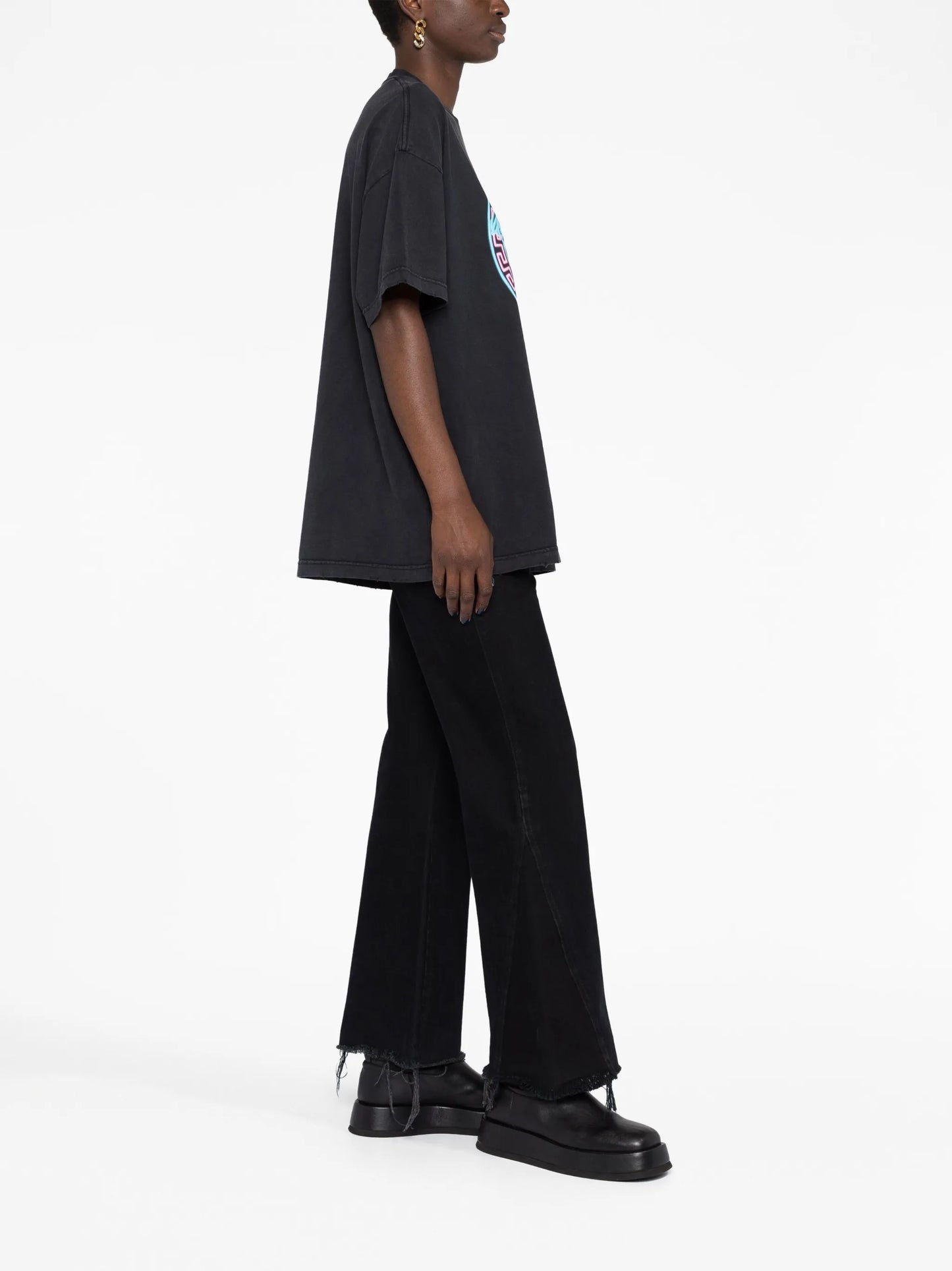 Medusa-appliqué cotton T-shirt