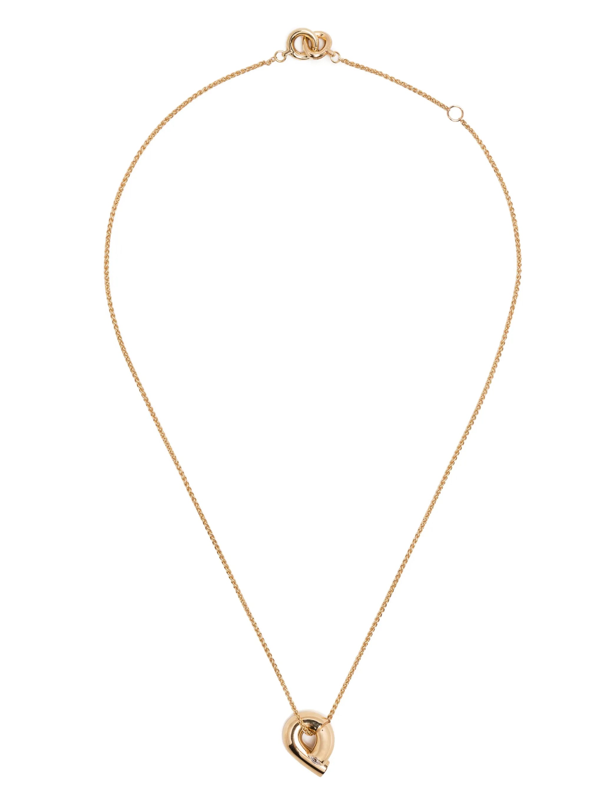 18kt yellow gold Oera diamond pendant necklace