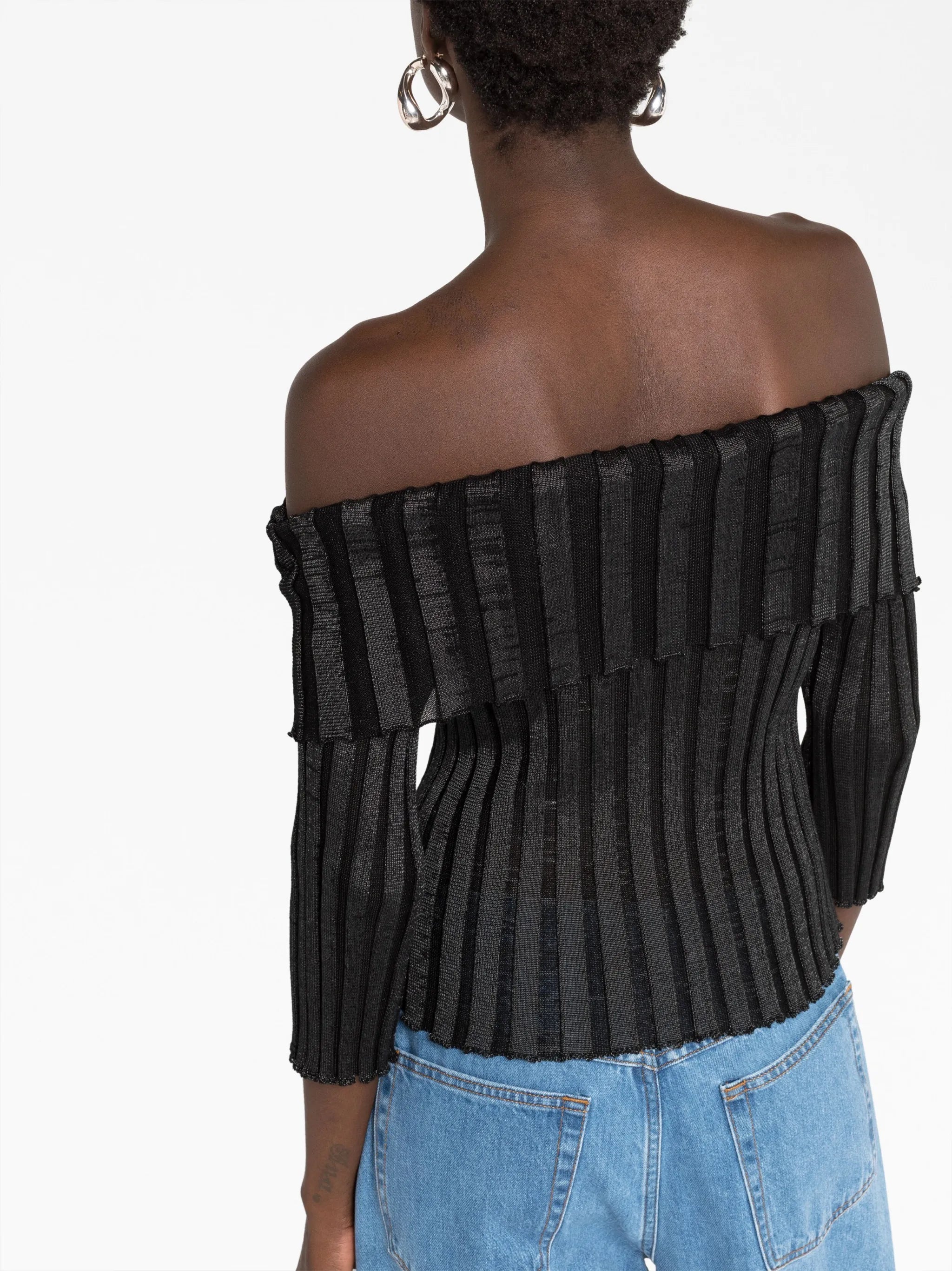 Katrine off-shoulder long-sleeve top