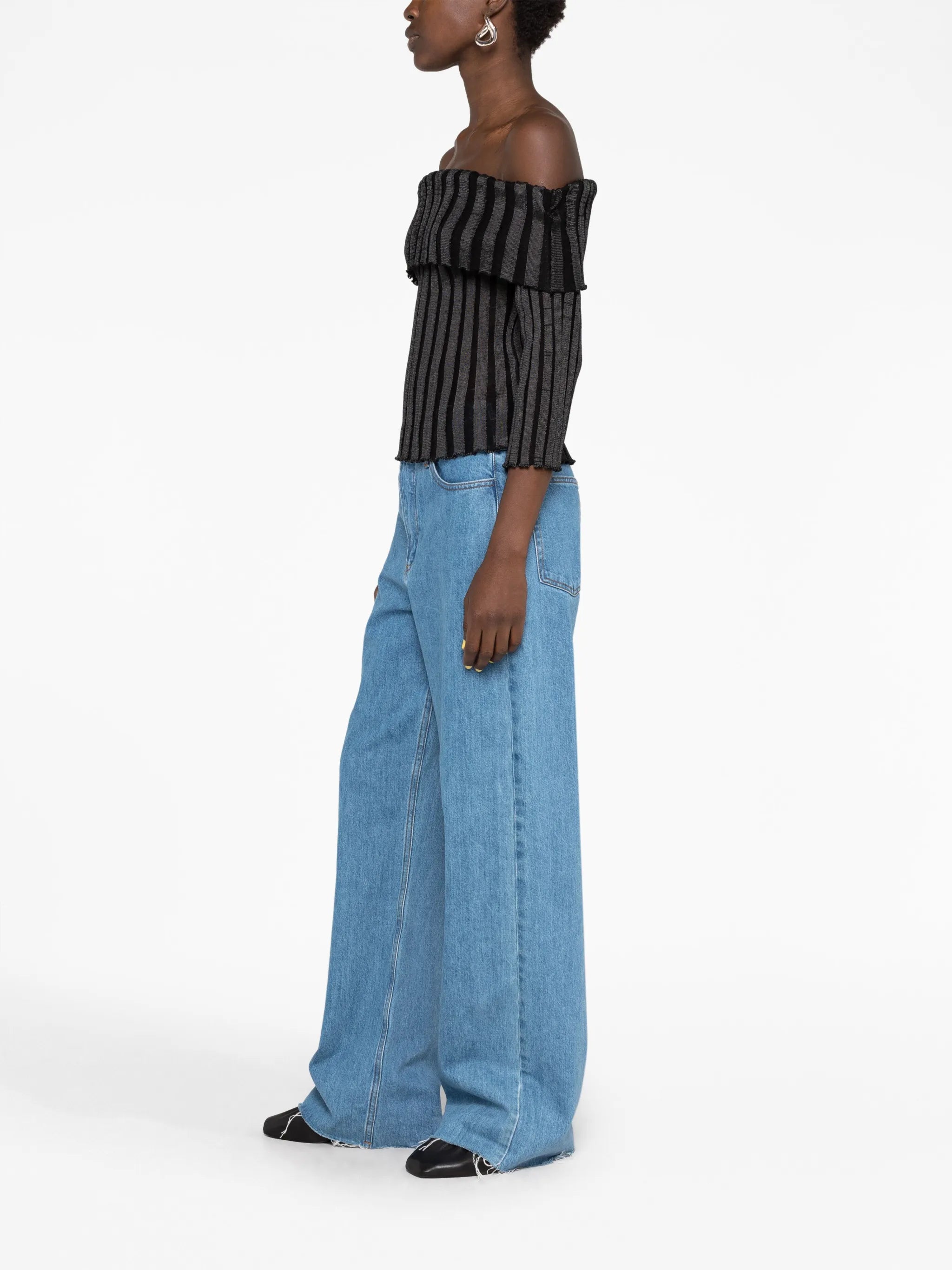 Katrine off-shoulder long-sleeve top