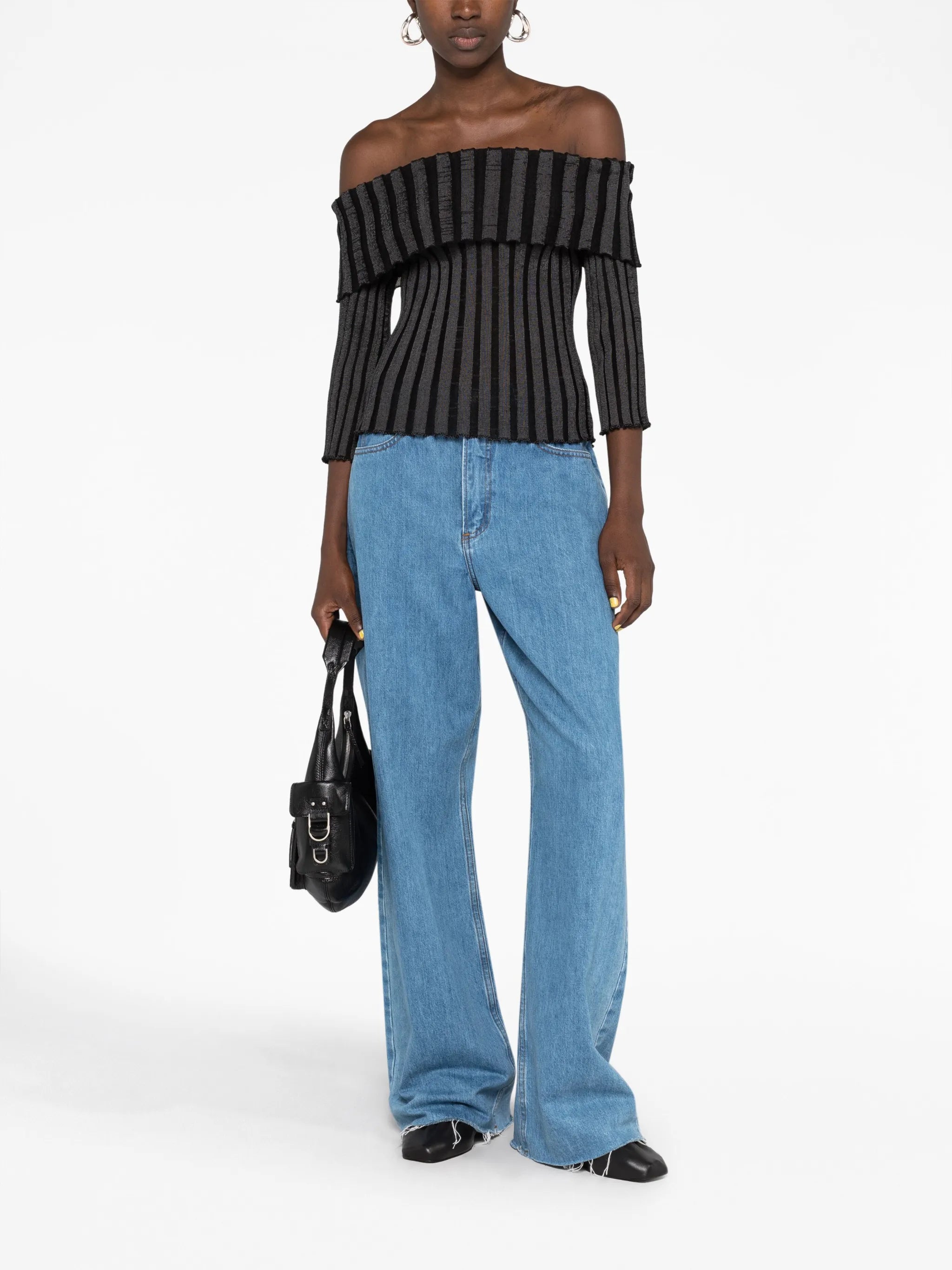 Katrine off-shoulder long-sleeve top