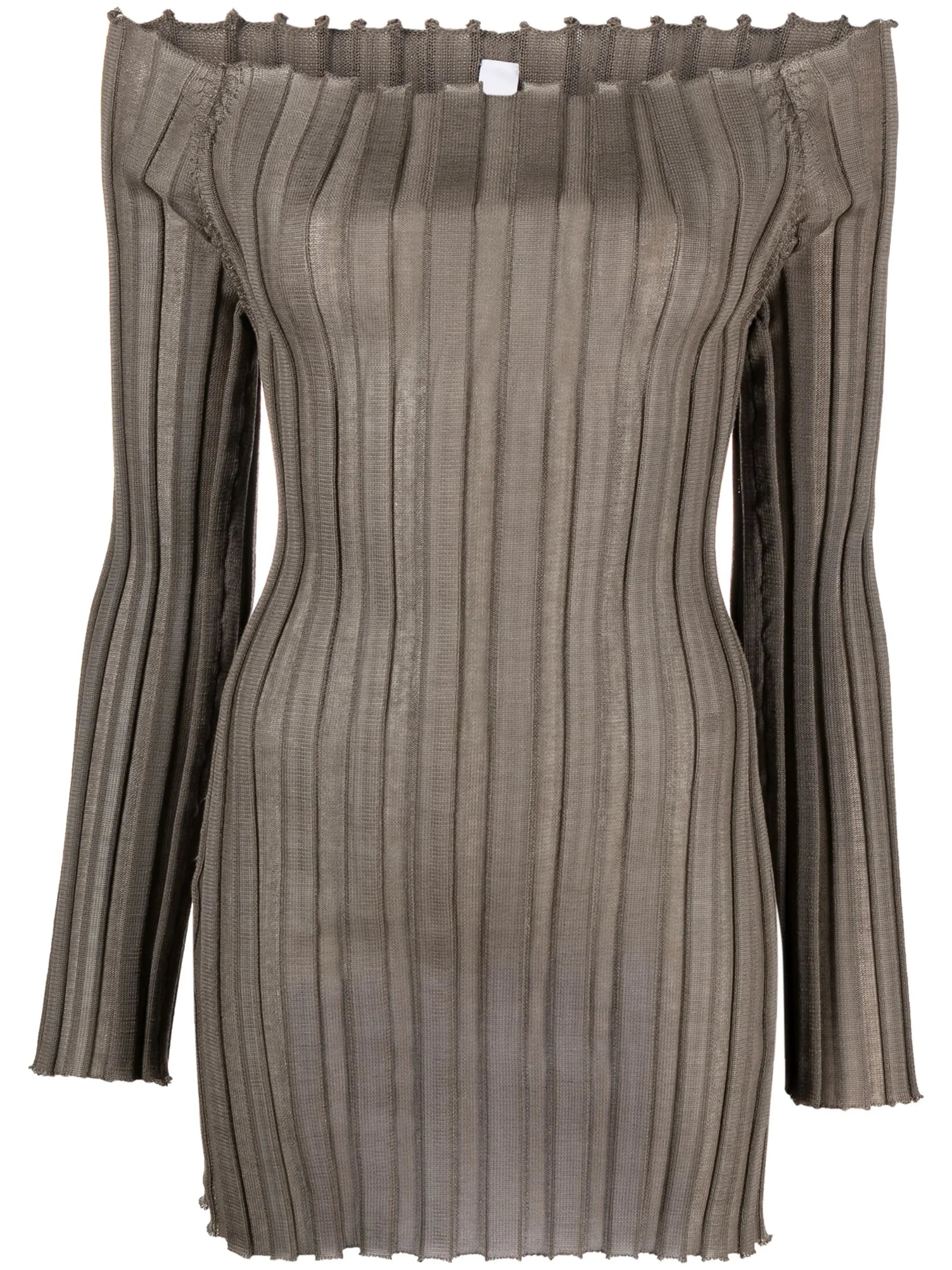 Katrine off-shoulder long-sleeve dress