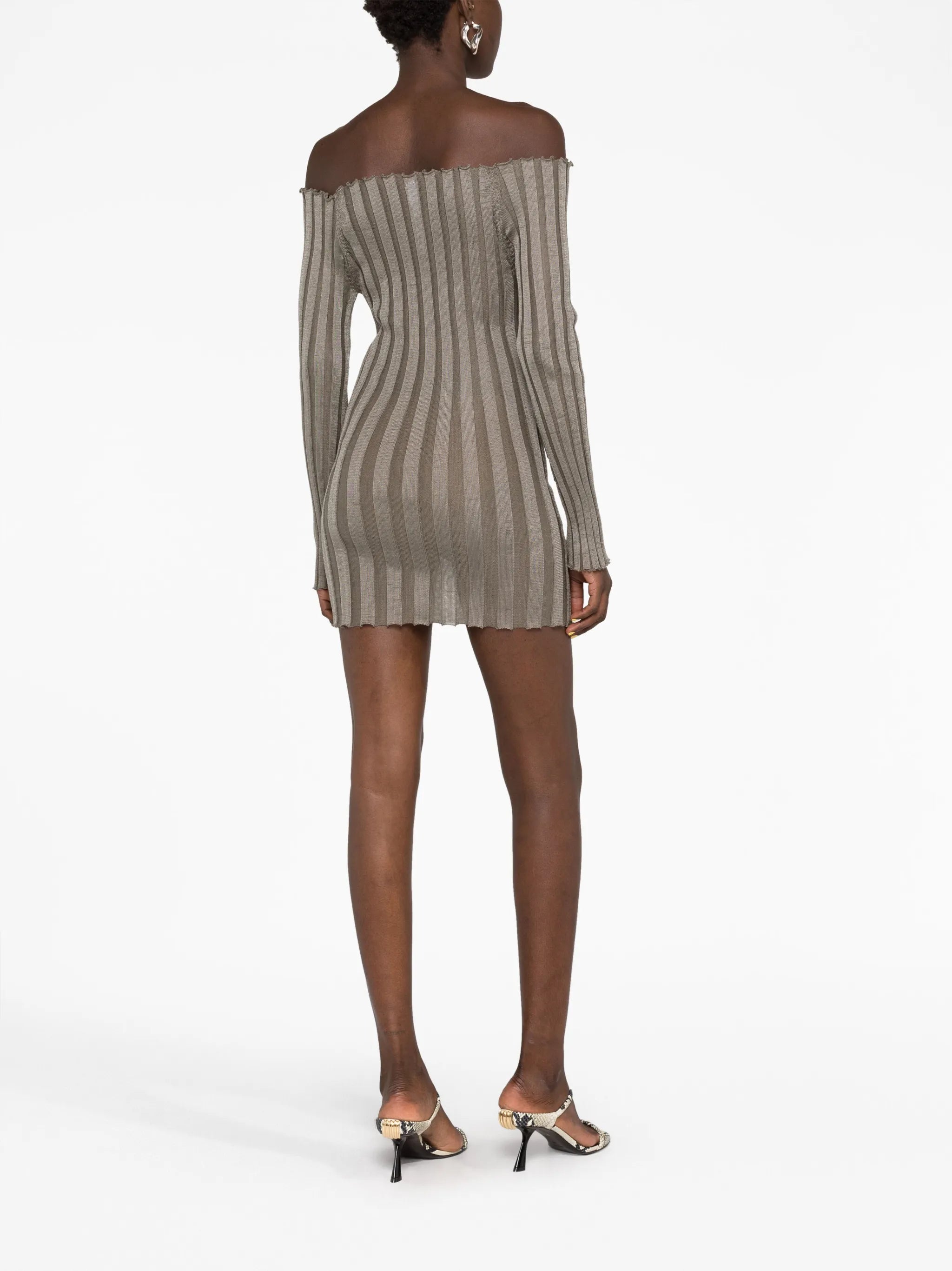 Katrine off-shoulder long-sleeve dress