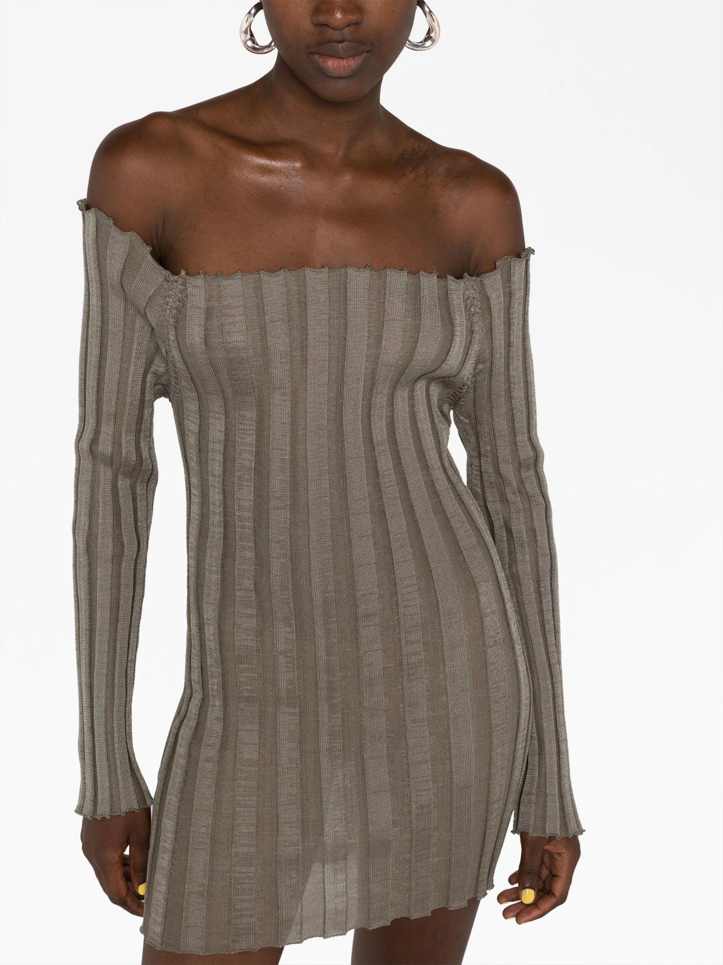 Katrine off-shoulder long-sleeve dress