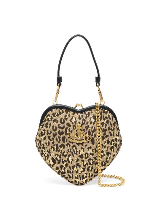 Belle leopard-print clutch bag