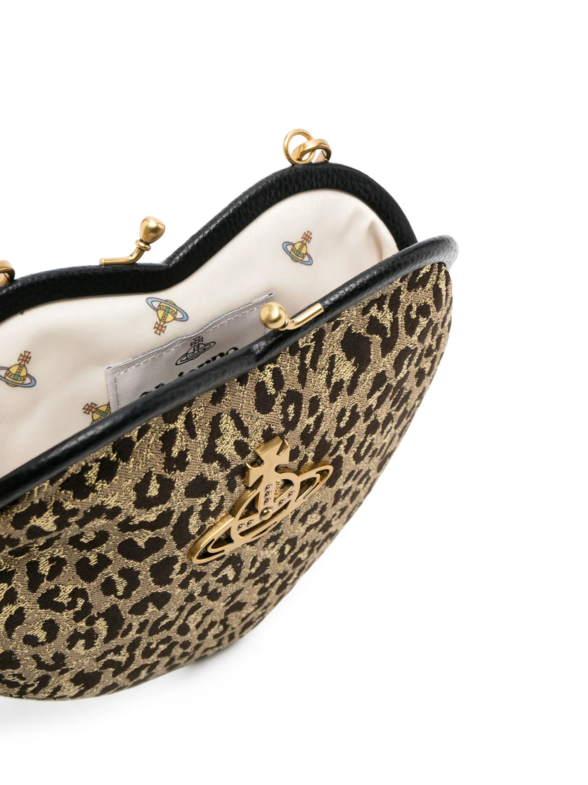 Belle leopard-print clutch bag