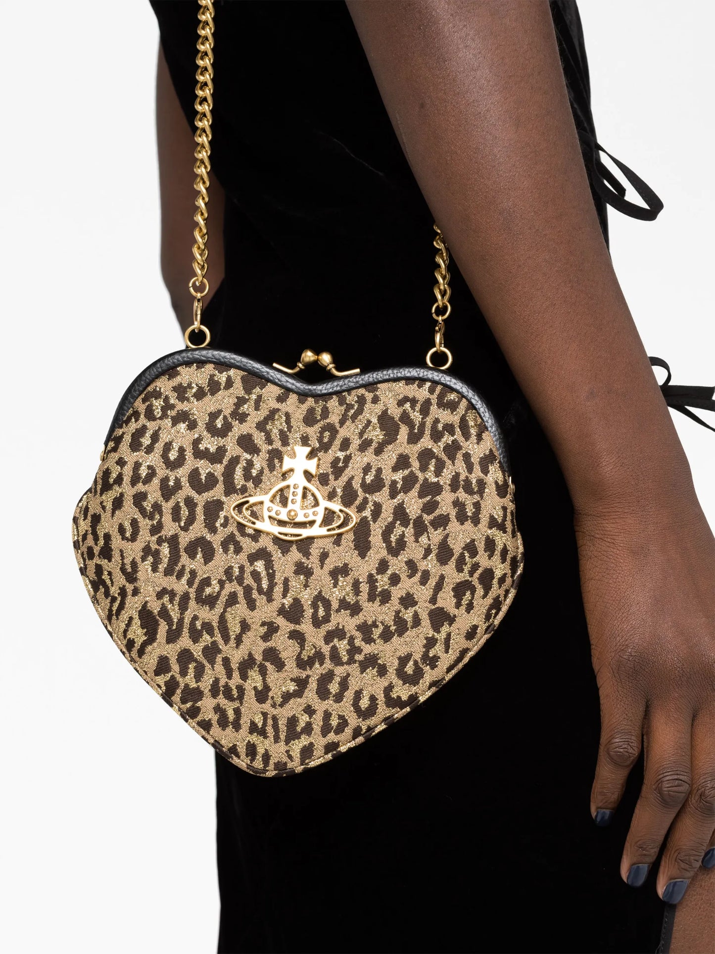 Belle leopard-print clutch bag