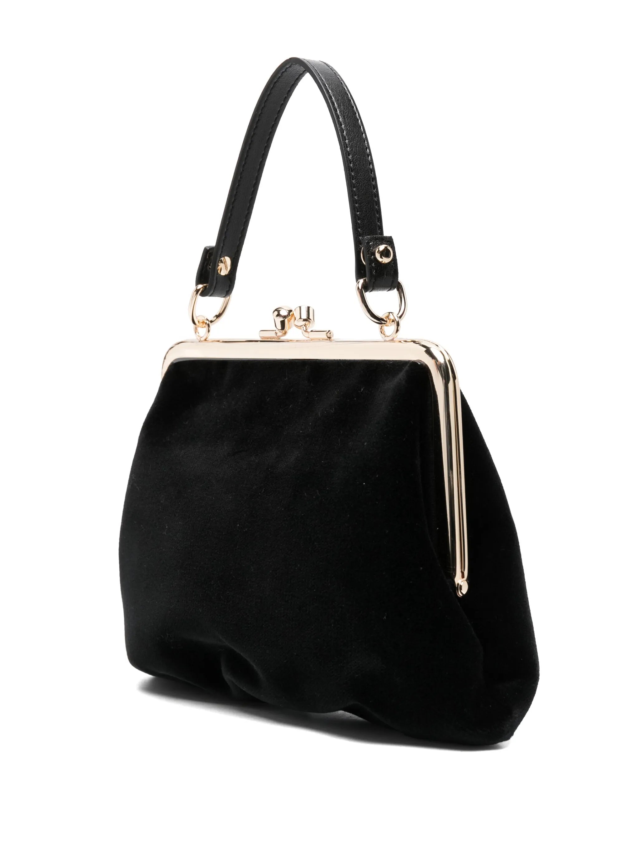 Granny Frame velvet mini bag