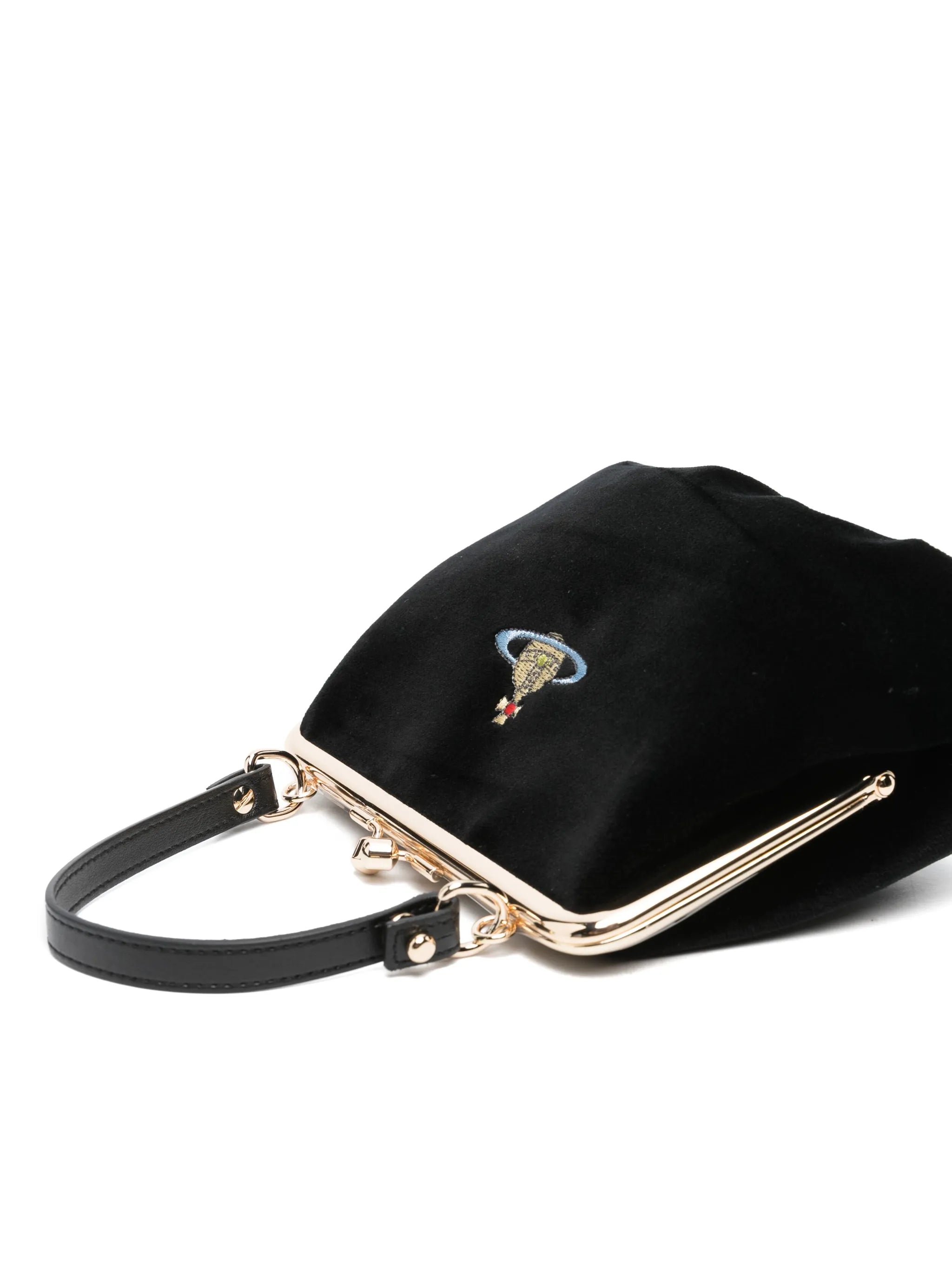 Granny Frame velvet mini bag