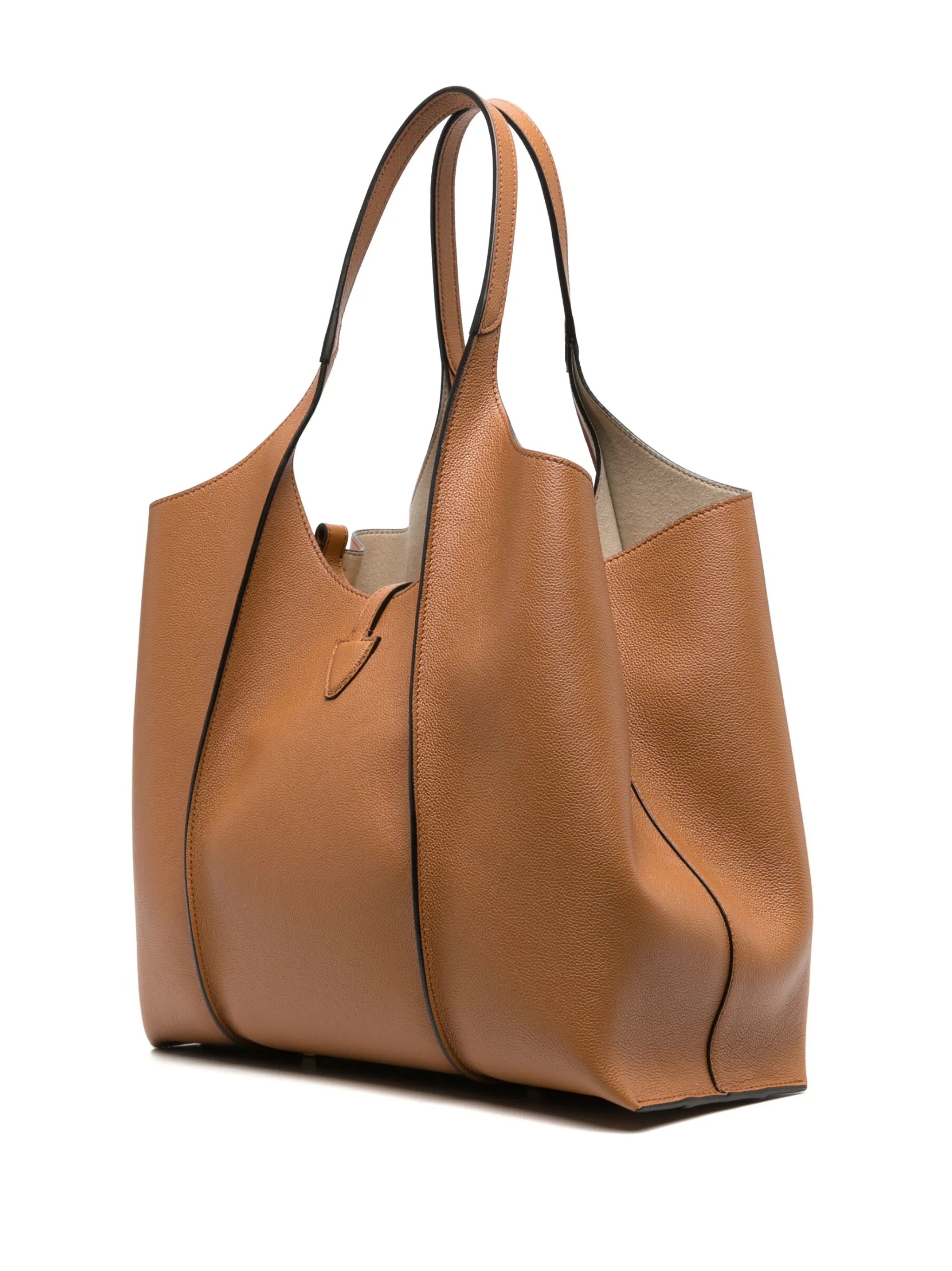 T Timeless shopping bag in leather medium