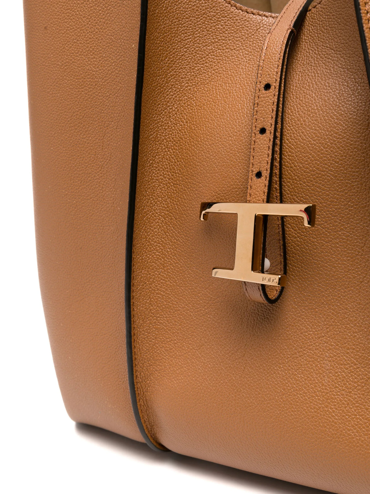 T Timeless shopping bag in leather medium