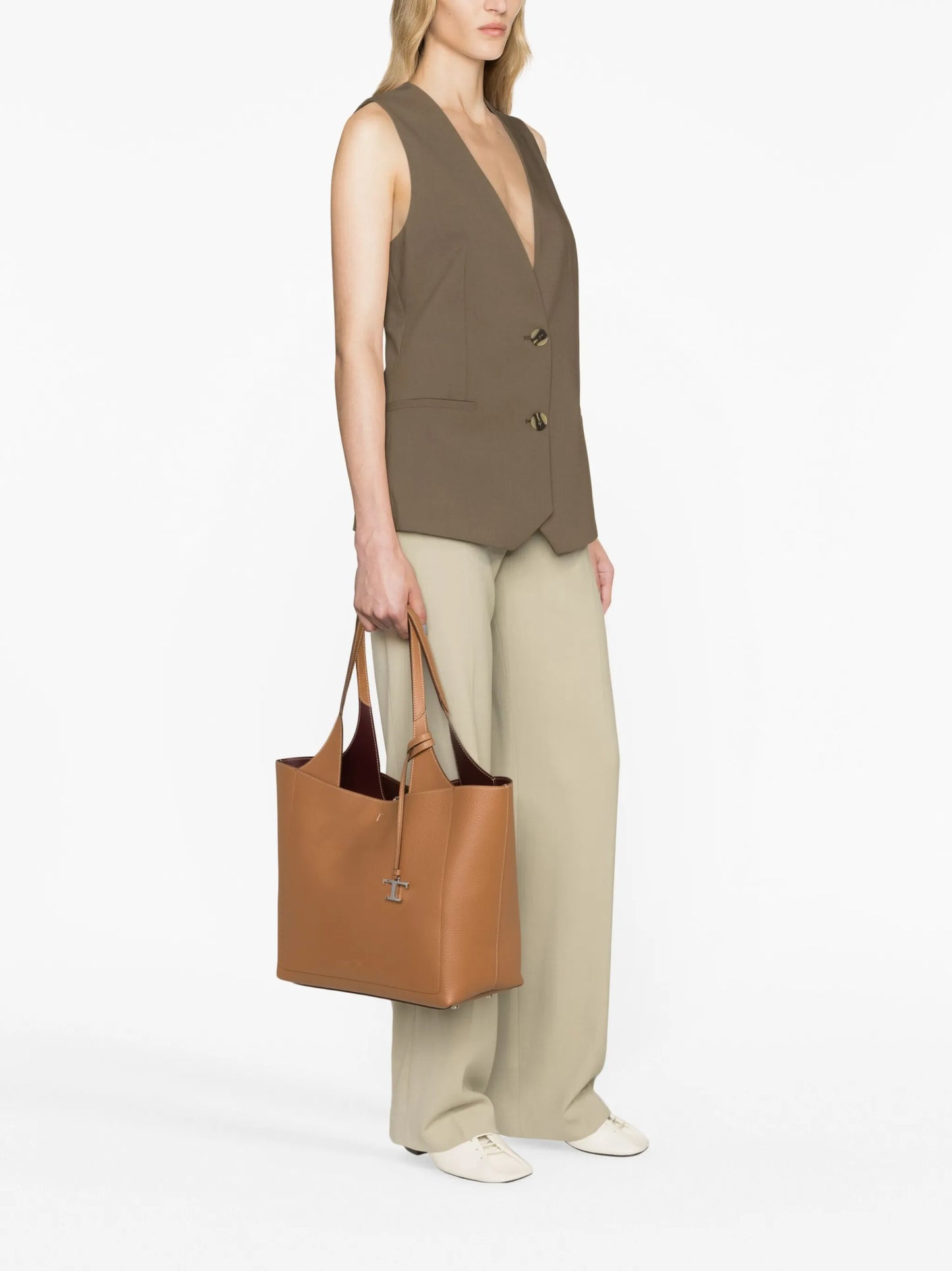 medium leather tote bag