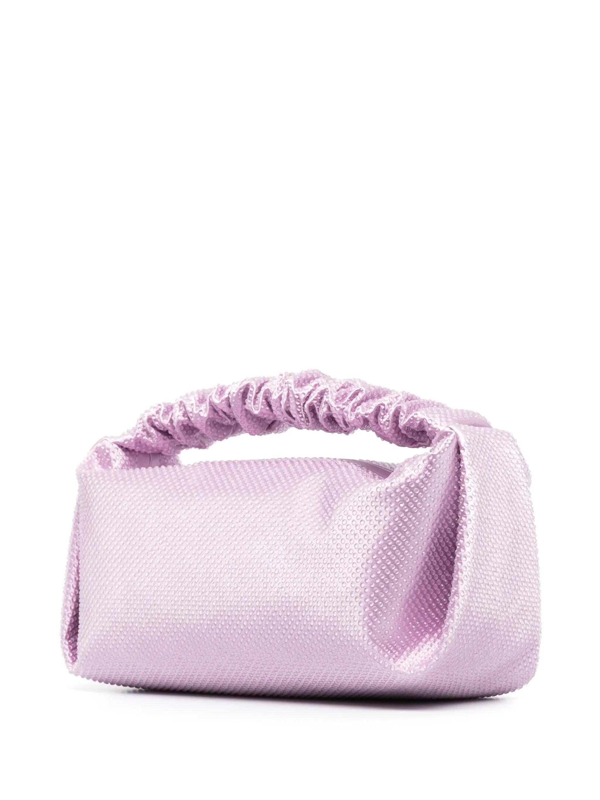 Scrunchie crystal-embellished mini bag