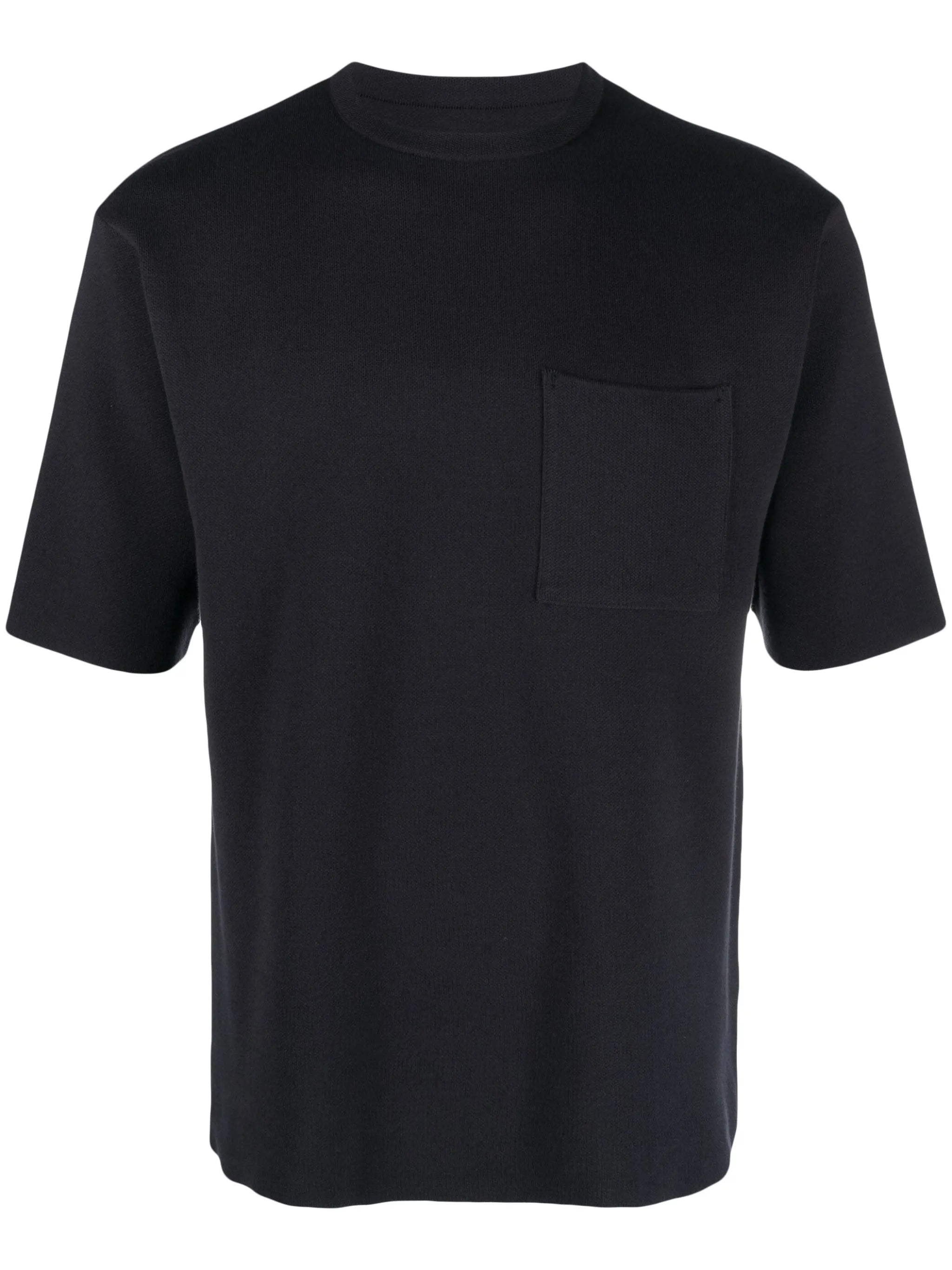 knitted crew-neck T-shirt
