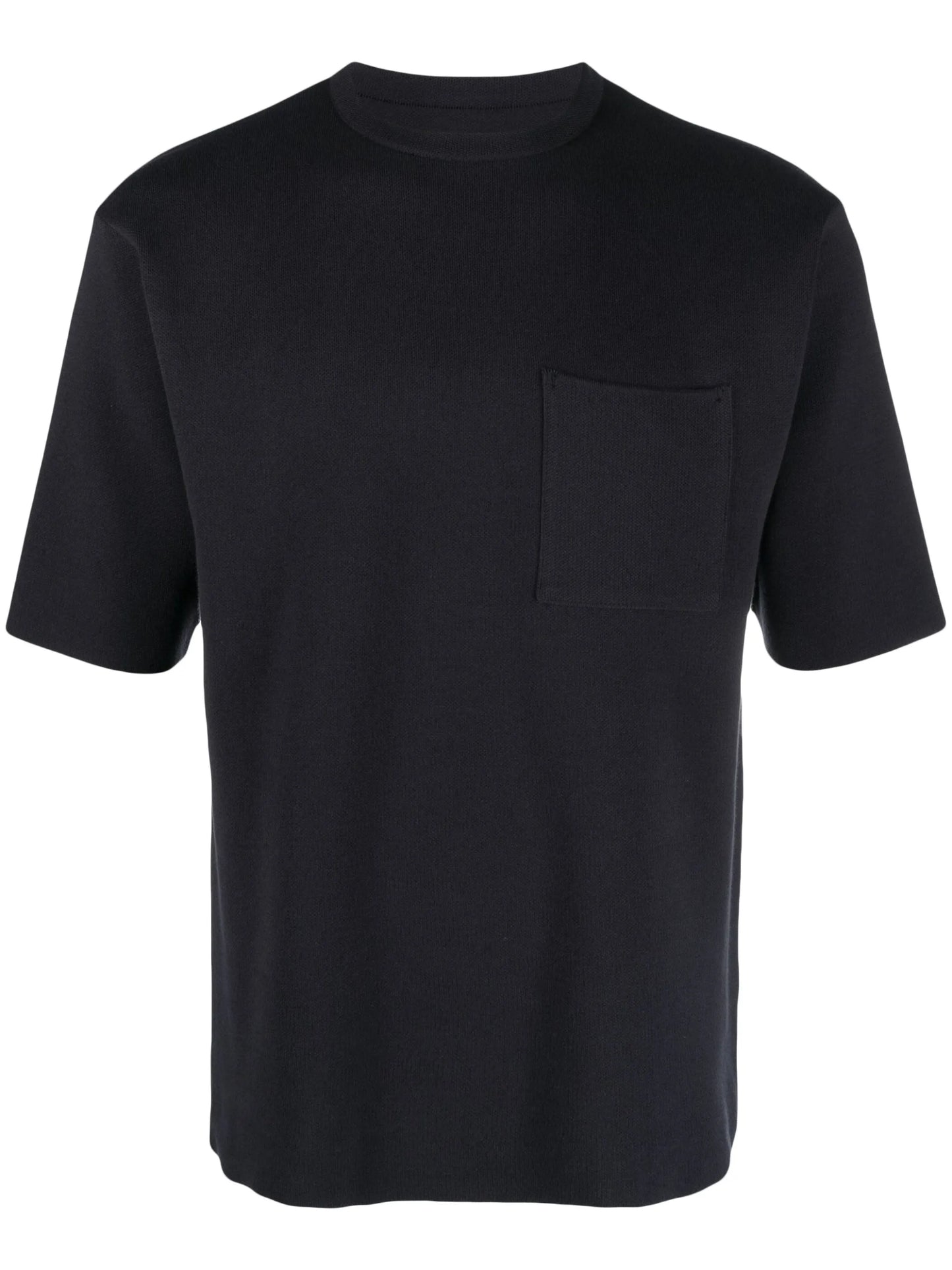 knitted crew-neck T-shirt